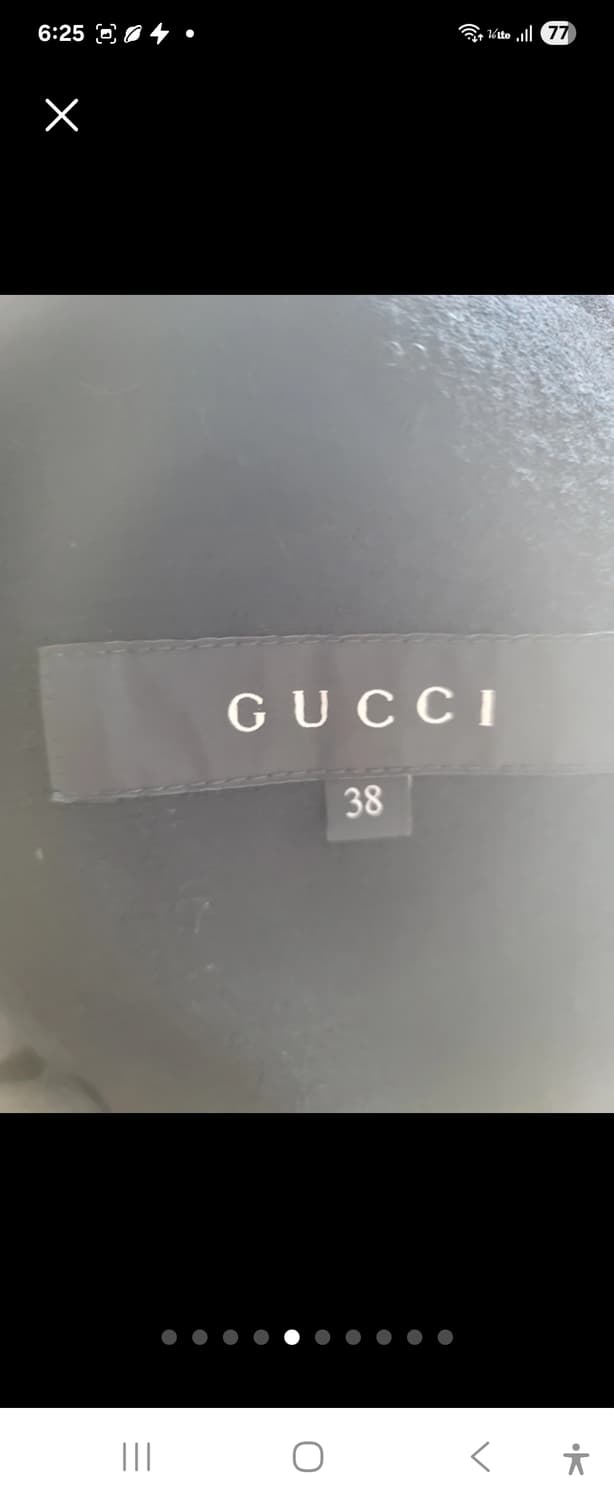 명품 구찌 정품 블랙 울 가죽라인 실크포인트 자켓 38 상품이미지5