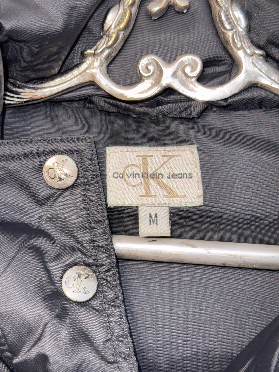 Calvin Klein black fur trimming bomber 상품이미지5