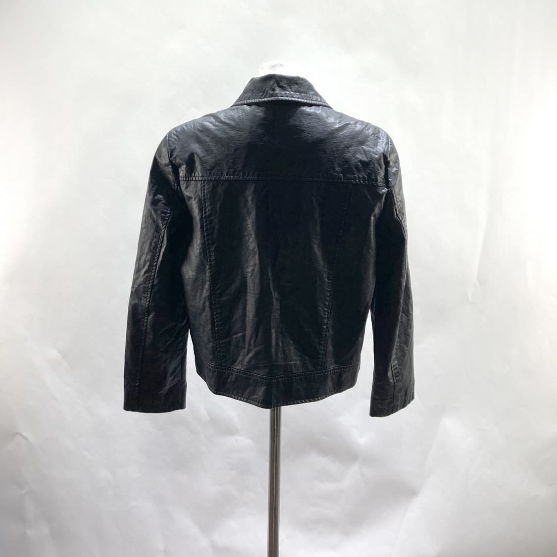 all of us 여성 숏 레더자켓 블랙 55-66 상품이미지3