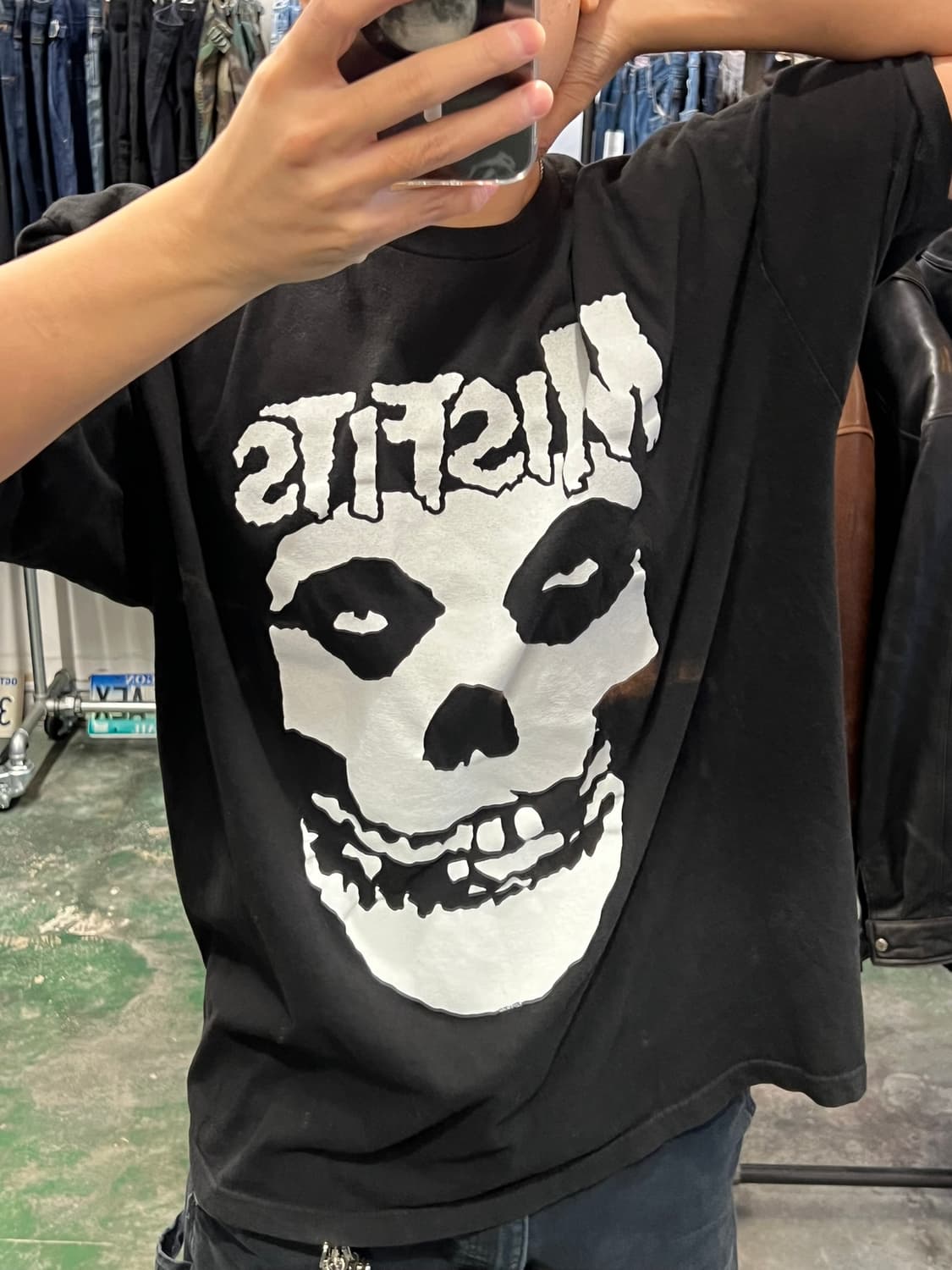 10's [XL] MISFITS 미스피츠 스컬 빈티지 밴드티 블랙 반팔 상품이미지4