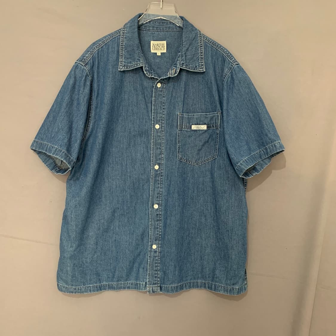 L 마리떼프랑소와저버 포켓 반팔 데님 셔츠 청남방 상품이미지1