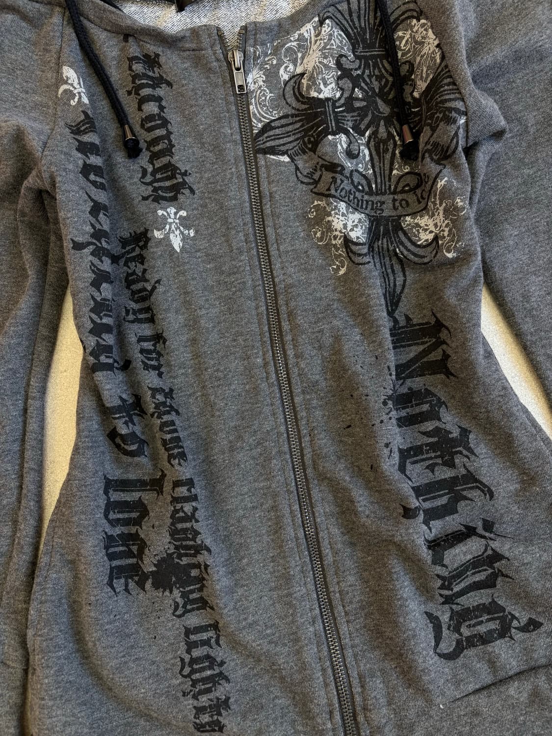 오프숄더 후드 레이어드 집업 상품이미지2