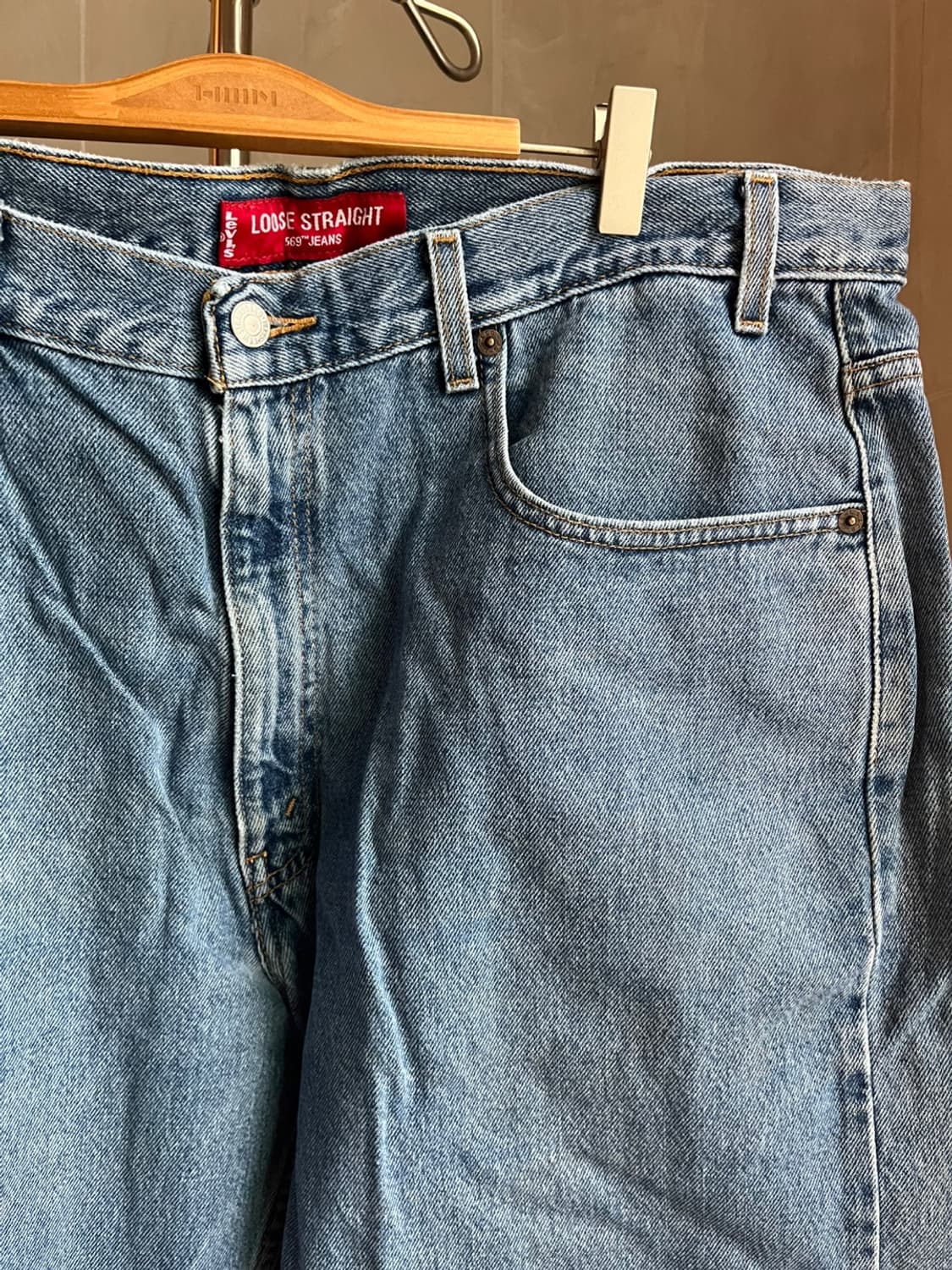 Vintage Levis 569 red font (38x30) 상품이미지2