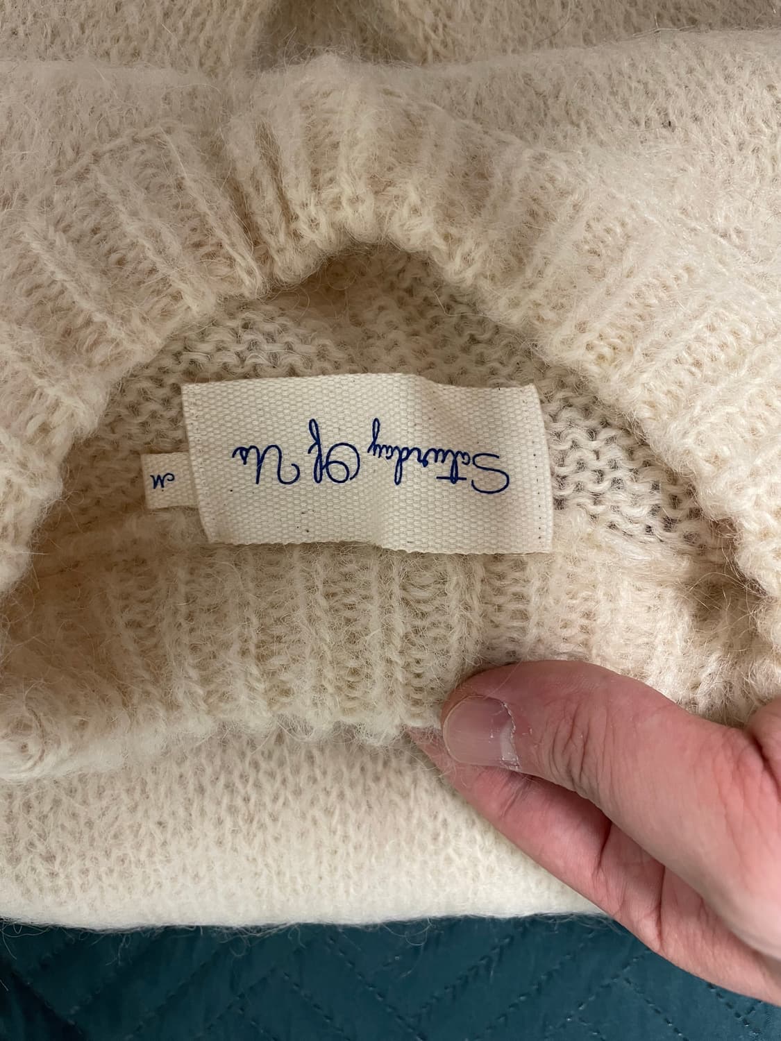 [M] stu 모헤어 크림 니트 상품이미지3