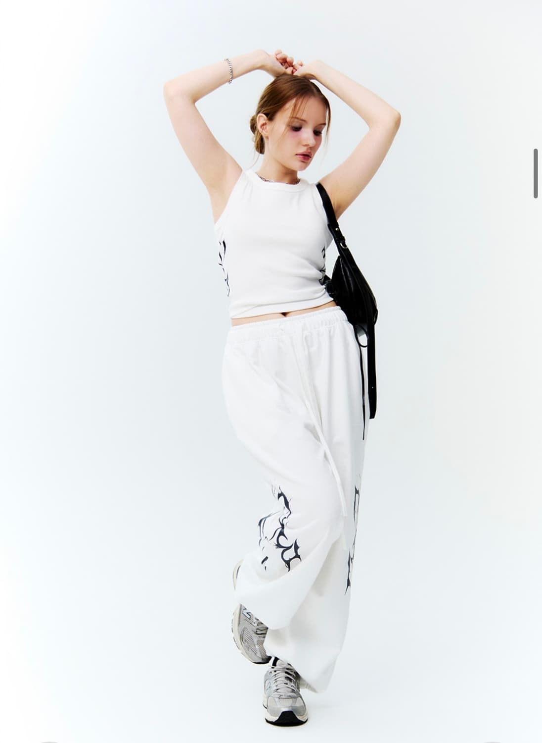 디쏘에이치 썬더 로고 팬츠 백아이보리 상품이미지2