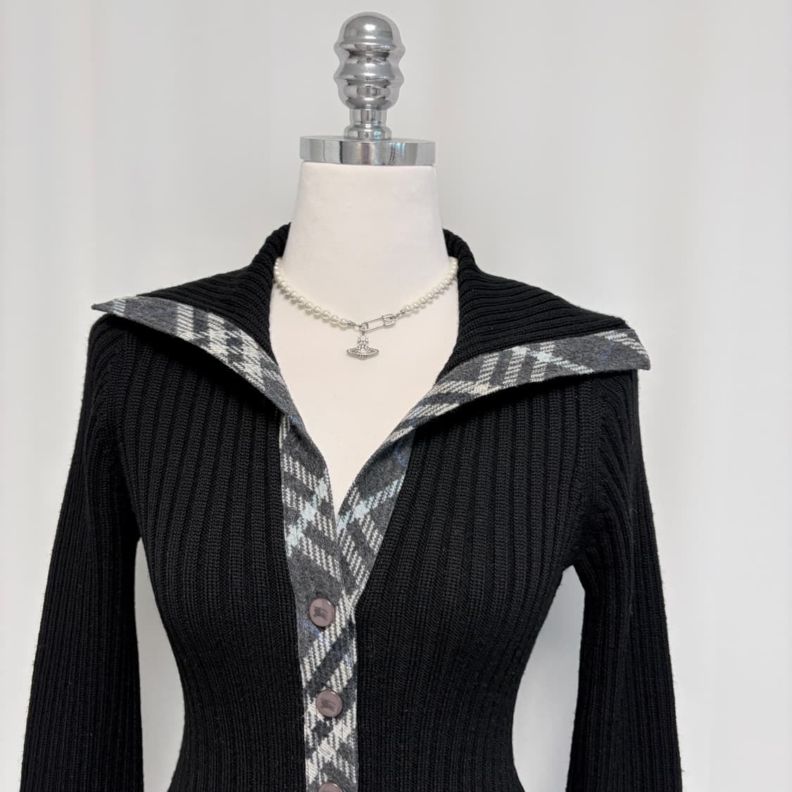 버버리 숄 카라 울 가디건 상품이미지2