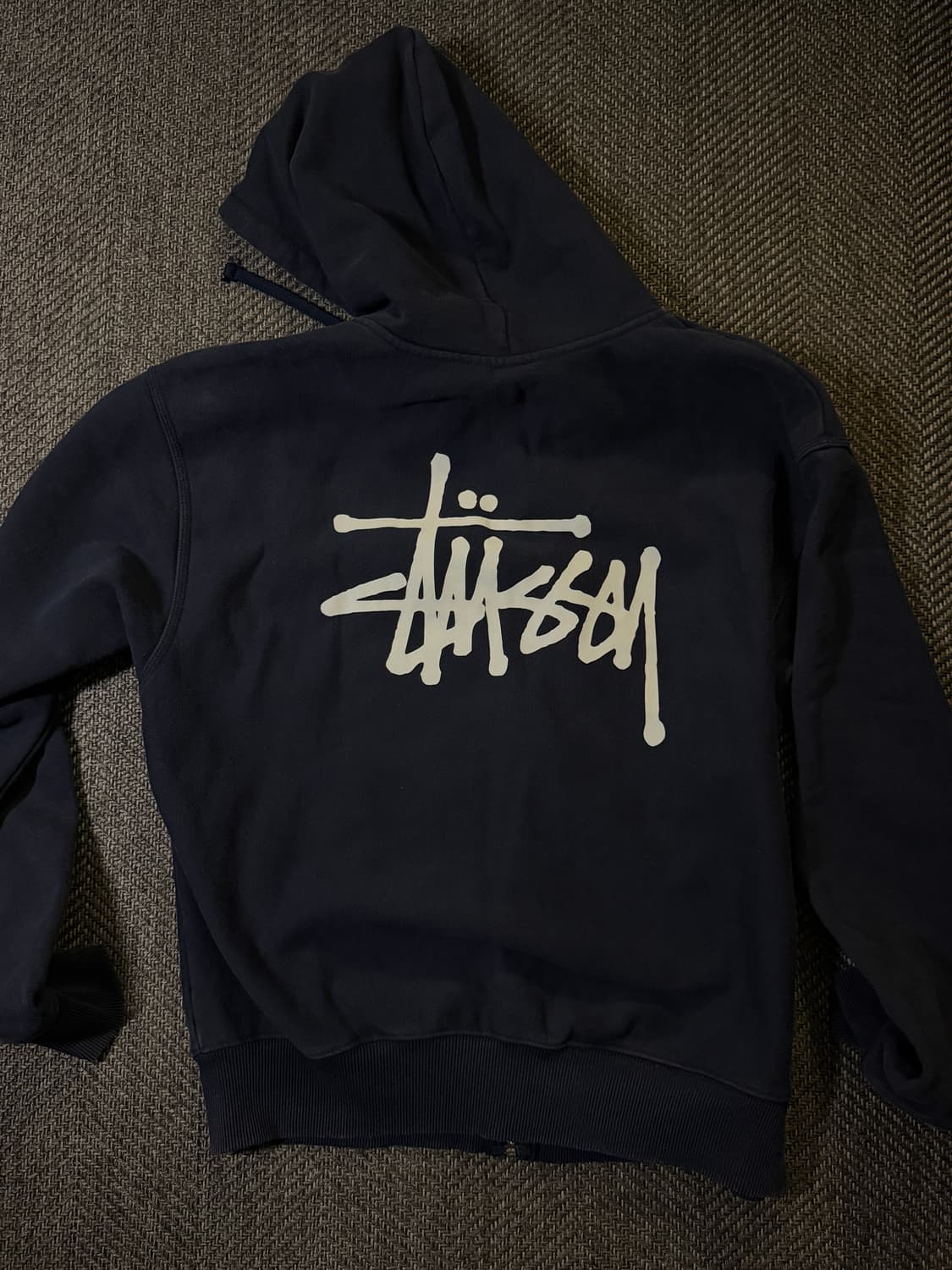 스투시 베이직 후드 집업 네이비 2022 상품이미지2