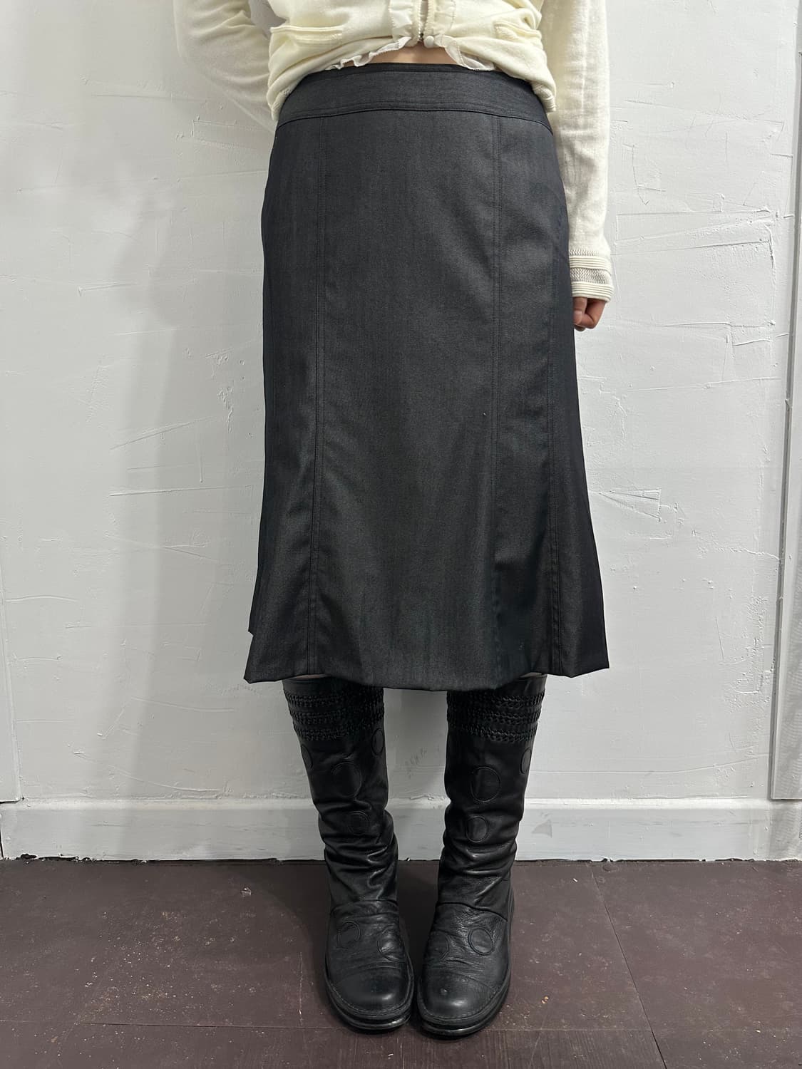 silver midi skirt 상품이미지3