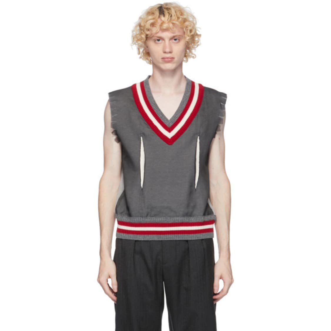 메종 마르지엘라 그레이 실크 오버레이 베스트 52 상품이미지1