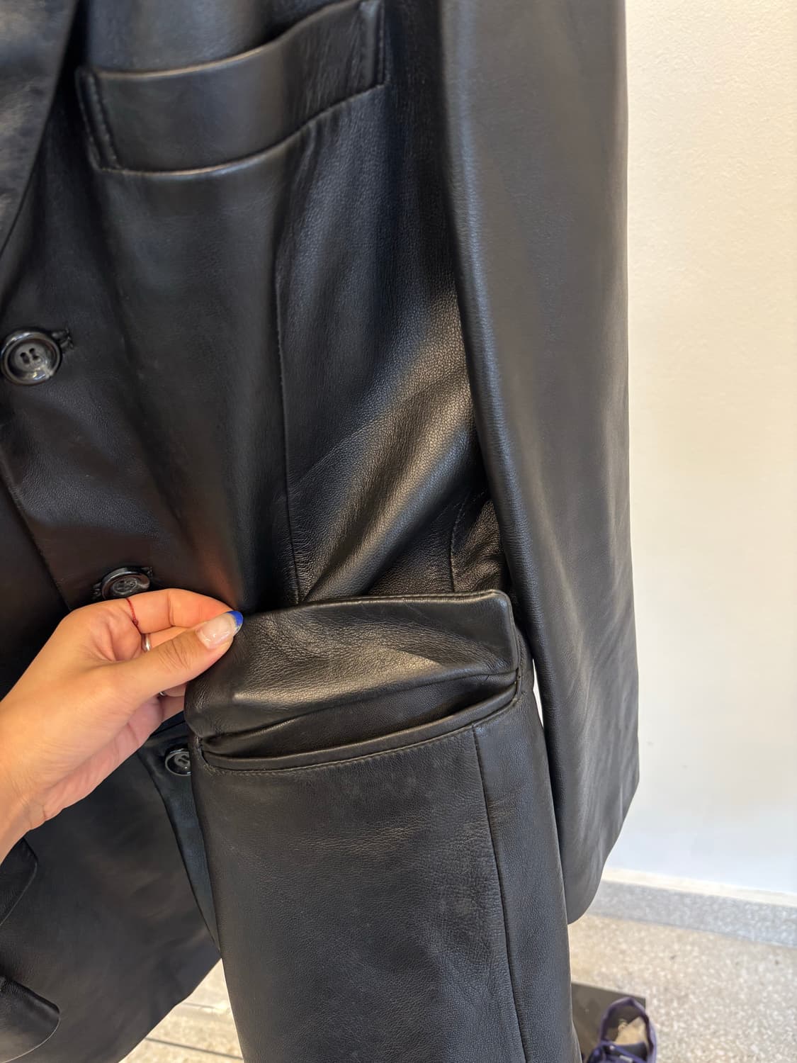 Fradong sheep leather jk 상품이미지3