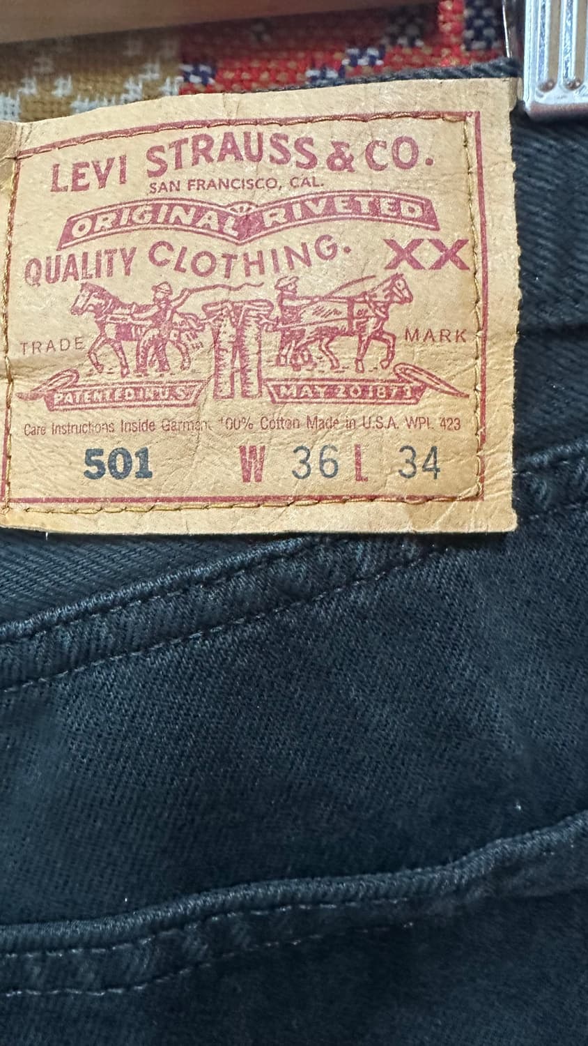 90s 리바이스 usa 501 블랙진 34사이즈  상품이미지4