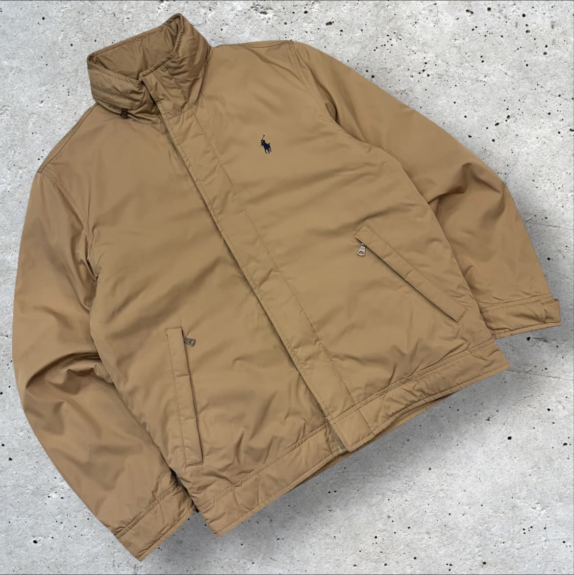 [S] 폴로 랄프로렌 베이지 폴리쉘 기모 점퍼 자켓 D198 상품이미지1