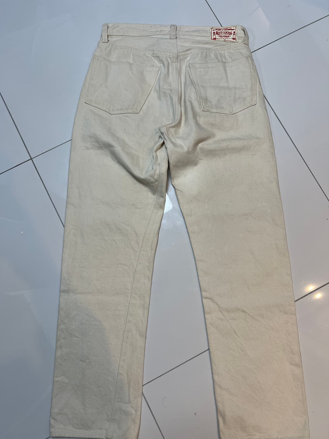 택포15) 본쿠라 66 에크루 셀비지 데님팬츠 크림진 29 상품이미지5