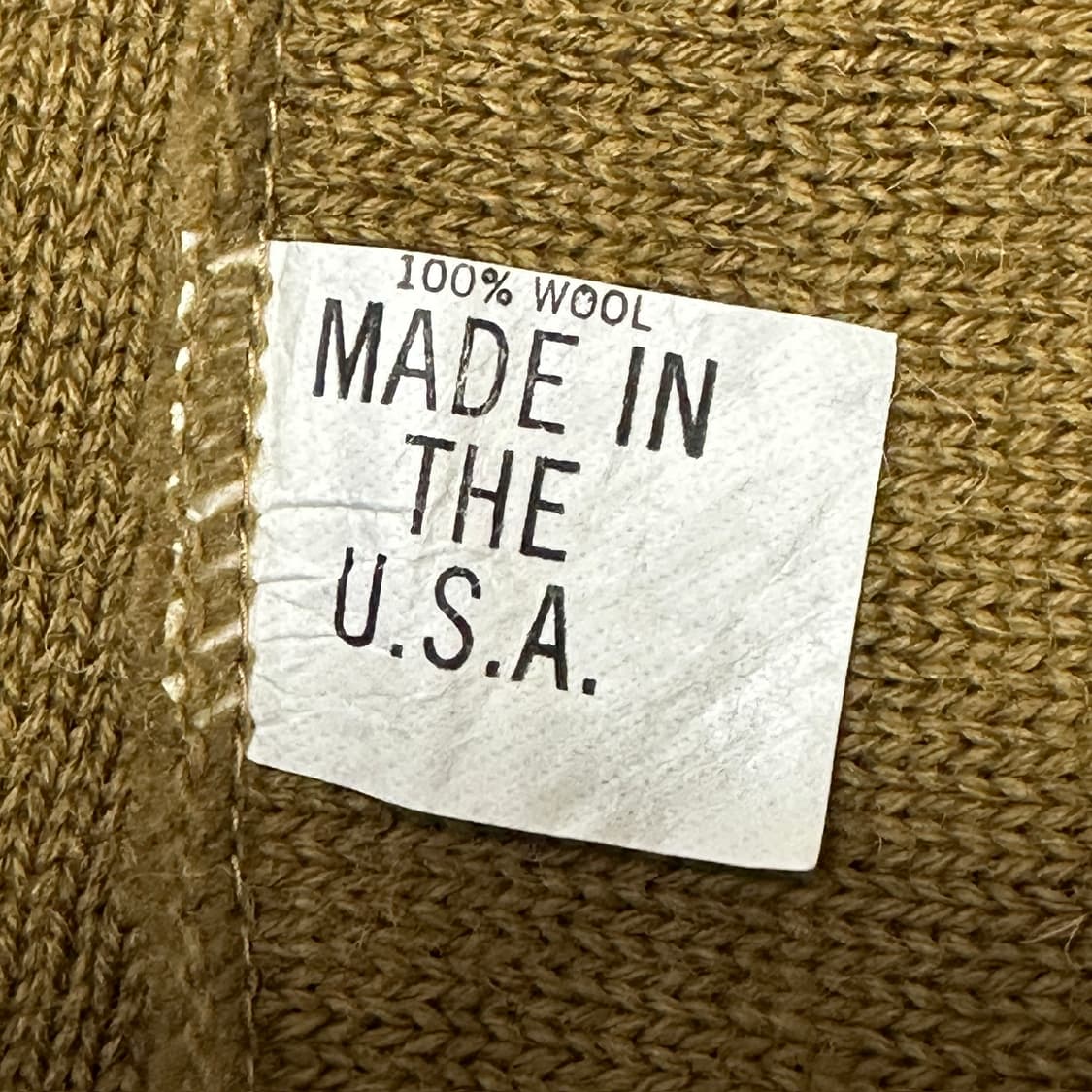뉴베리니팅 울 숏 머플러 Made In USA 올리브 색상 상품이미지7
