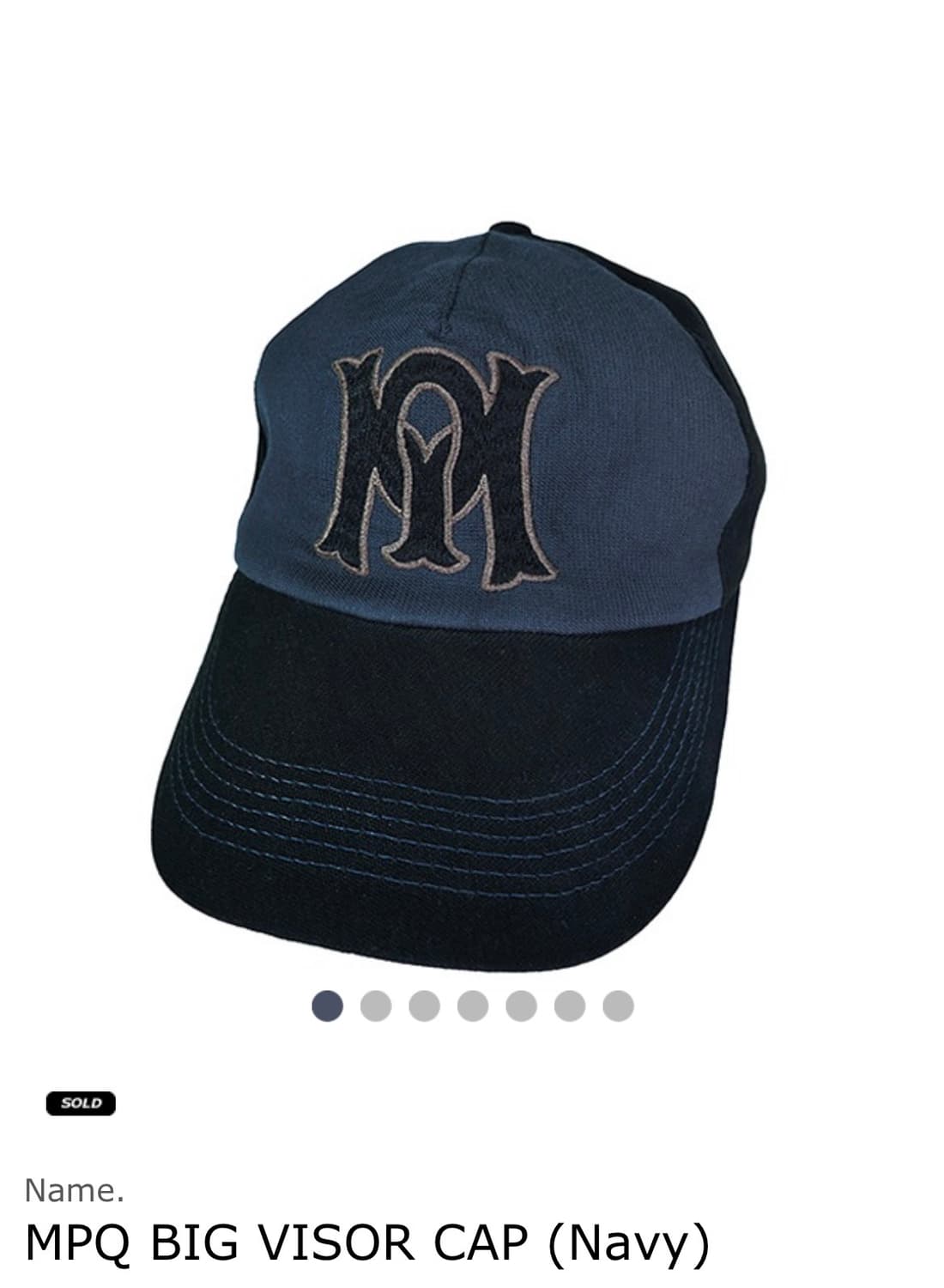 [새상품] MPQ 빅 바이저 네이비 캡 상품이미지1