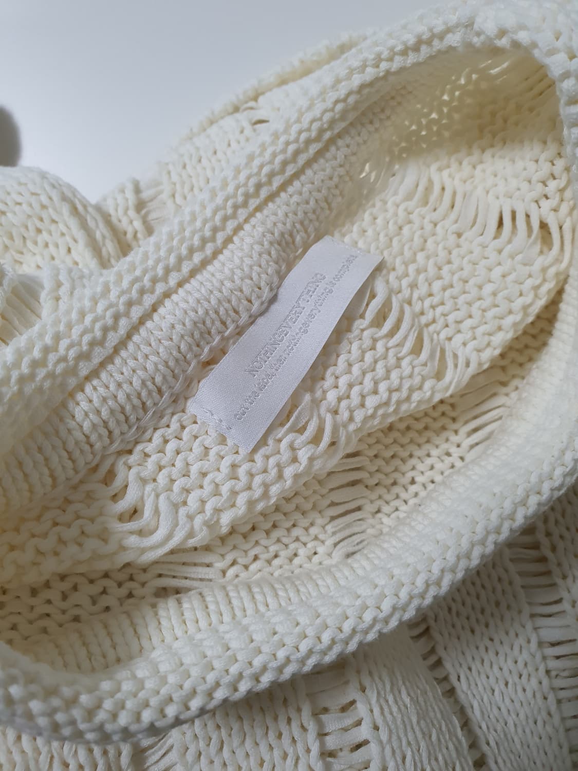 낫띵에브리띵 오버사이즈 니트 아이보리 새상품 상품이미지8