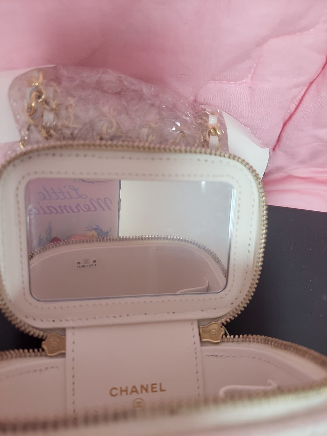 정품)급처미사용새상품!샤넬 캐비어 시즌한정판하트 베니티가방크로스코스메틱백 상품이미지6