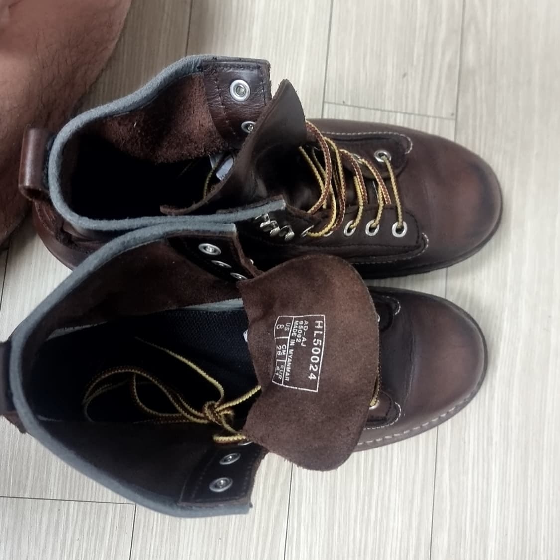 호킨스 브라운 레더 워크 몽키 부츠(260-265) 상품이미지7