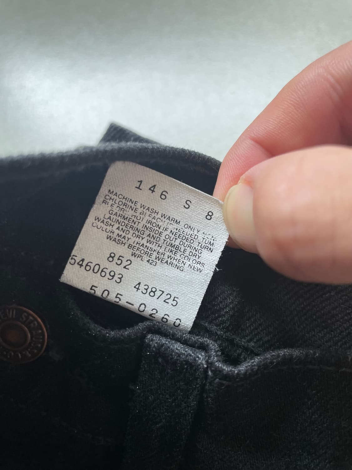 리바이스 90s 505 블랙 Made in Usa (30-31) 상품이미지4