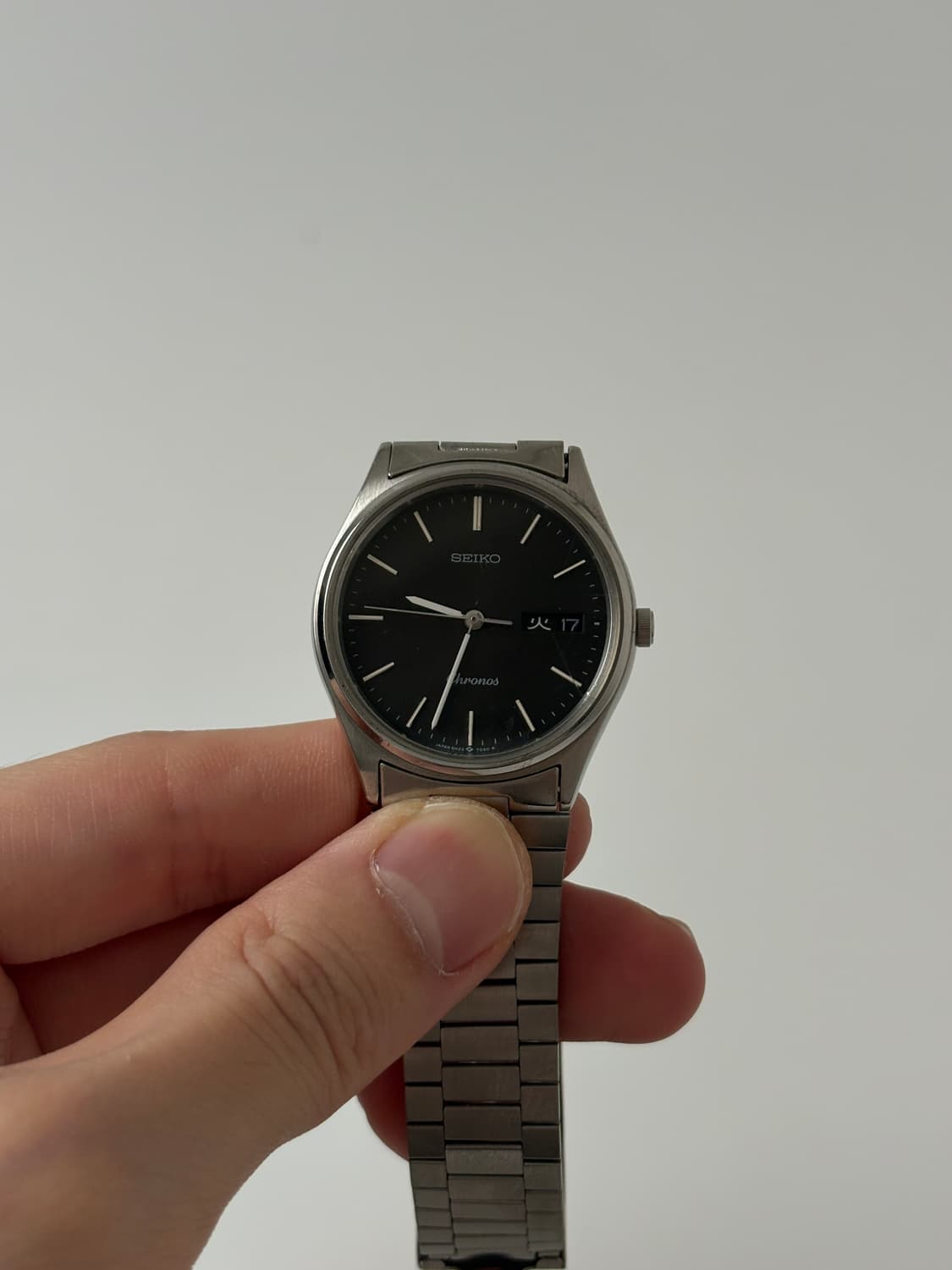 1980s Chronos Black Dial Silver Quartz 상품이미지3