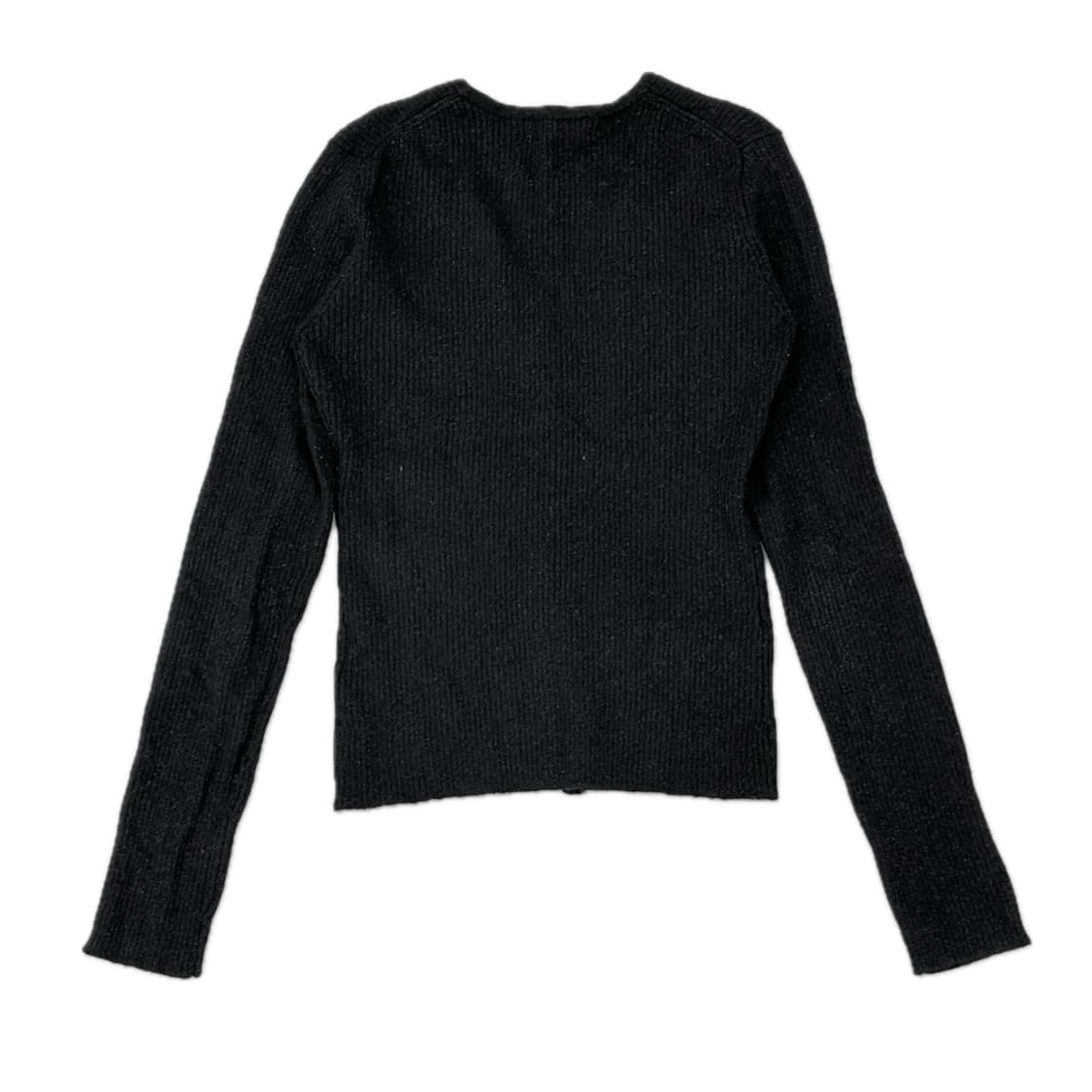 J&R 고스로리 공겜여주 지뢰계 블랙 슬림핏 골지 가디건  상품이미지3