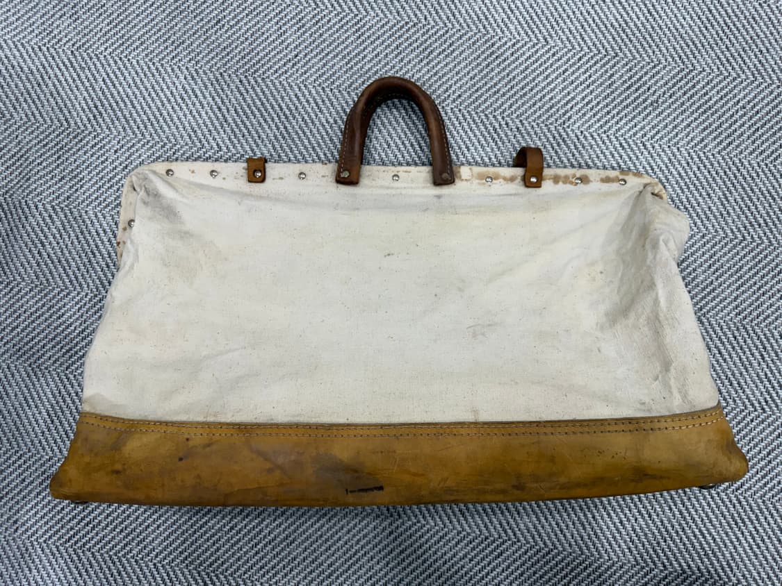 (소장용 초레어) 40-50s 캔버스 가죽백  상품이미지3