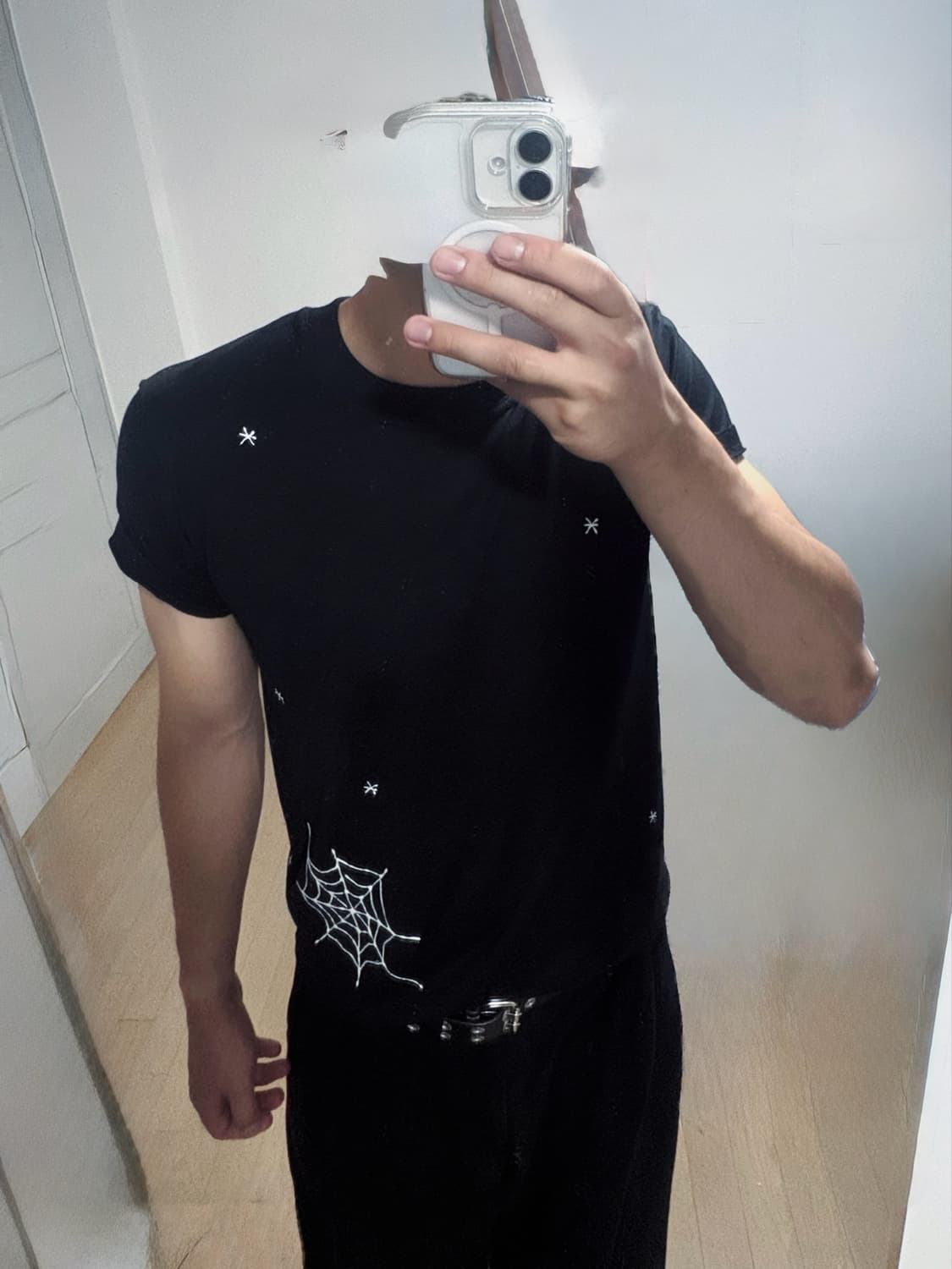 Custom 거미줄 반팔티 NAVY(003) 상품이미지1