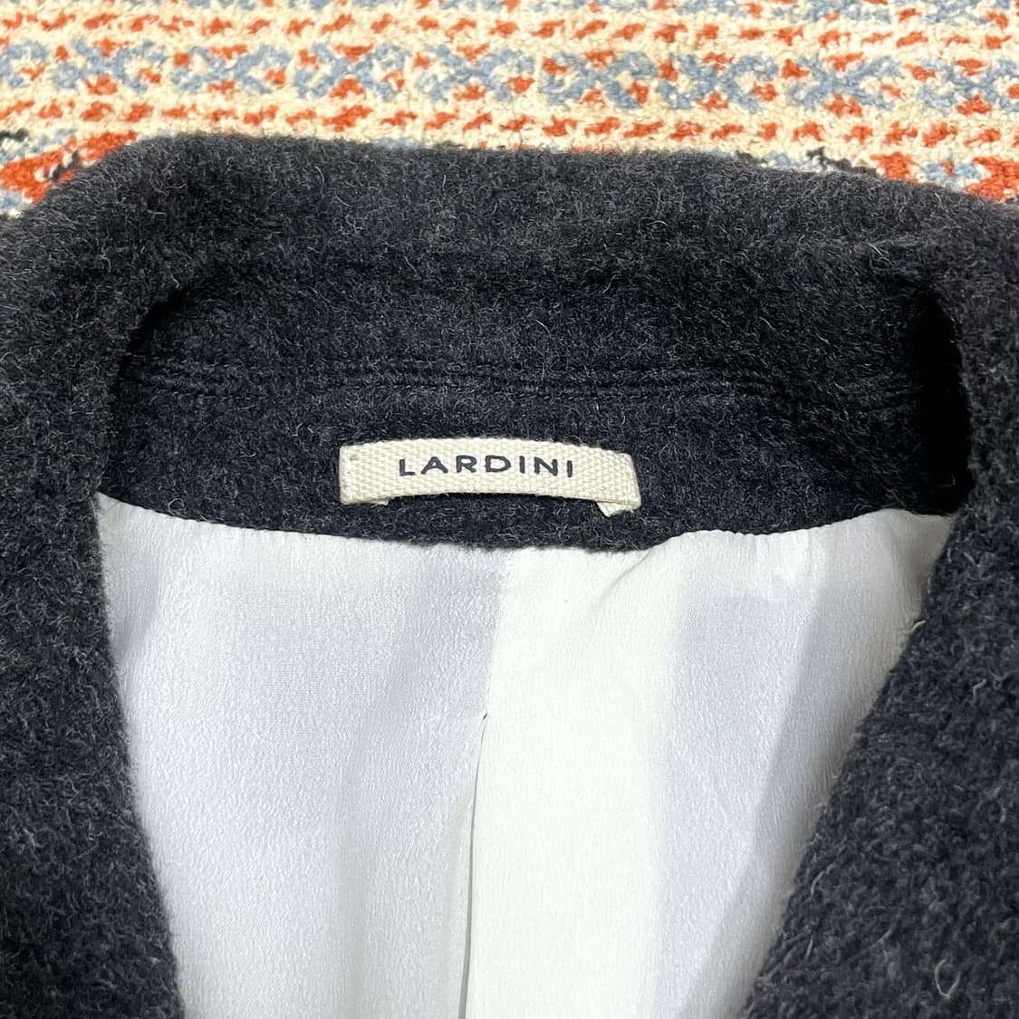 이태리 라르디니 차콜 더블 알파카 혼방 울 롱코트 여성S 상품이미지4