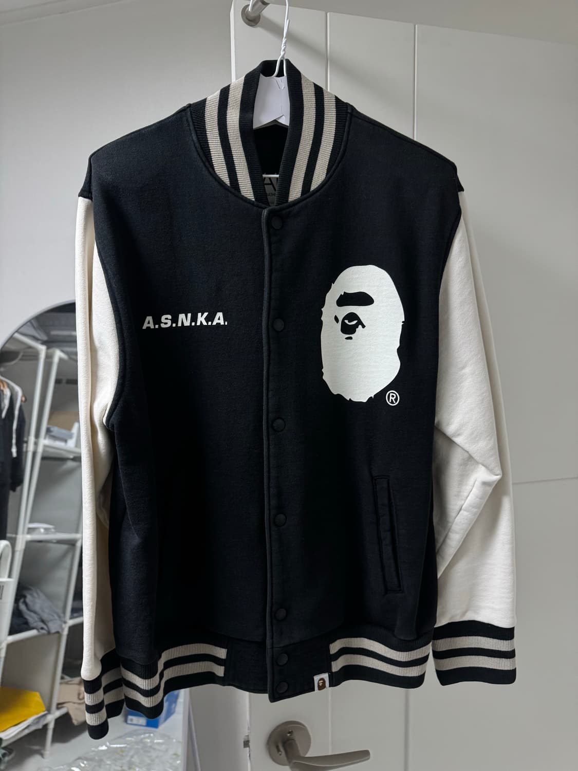 베이프 asnka 바시티 자켓 상품이미지1