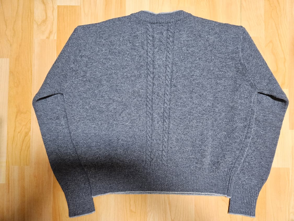 웨이비니스 드리프트 레이어드 브이넥 니트 그레이 1사이즈 상품이미지4