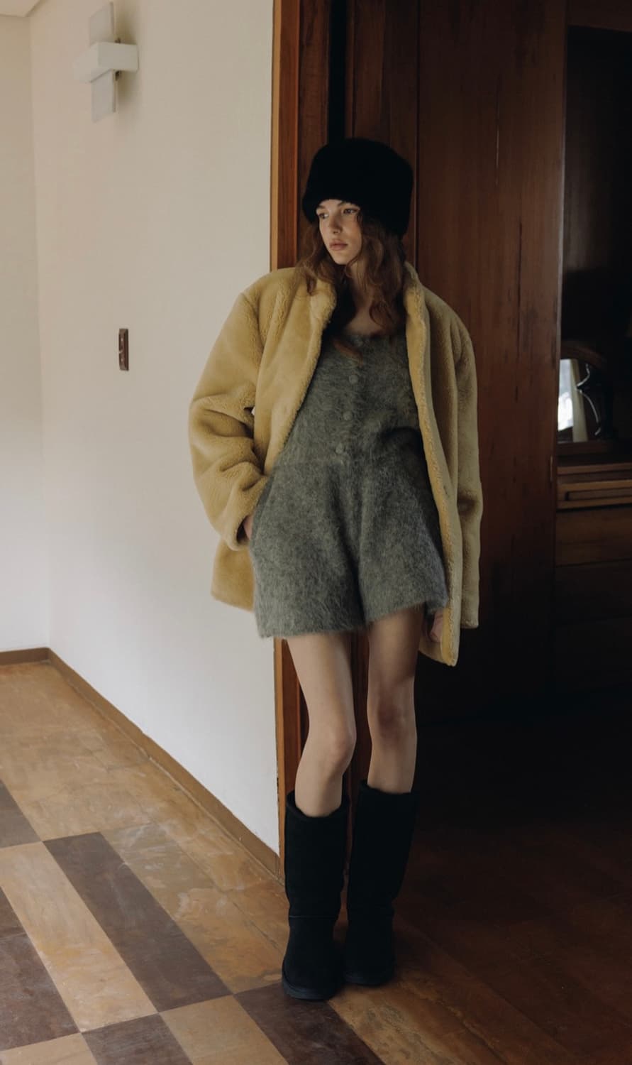 새상품) 파르벵 알파카 알토 헤이리 숏 슬리브 니트 가디건 상품이미지7