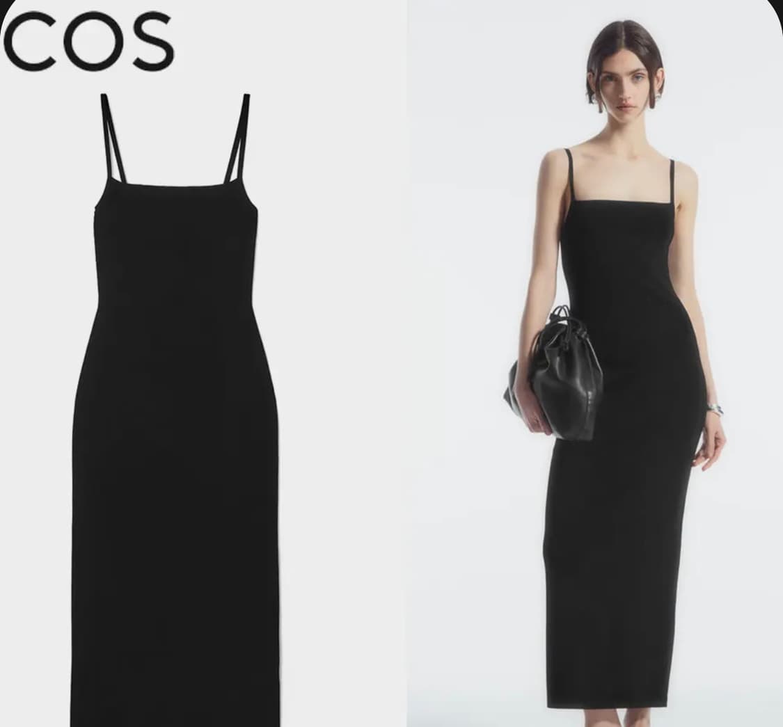 COS 블랙 민소매 롱 원피스 55 새상품 상품이미지1