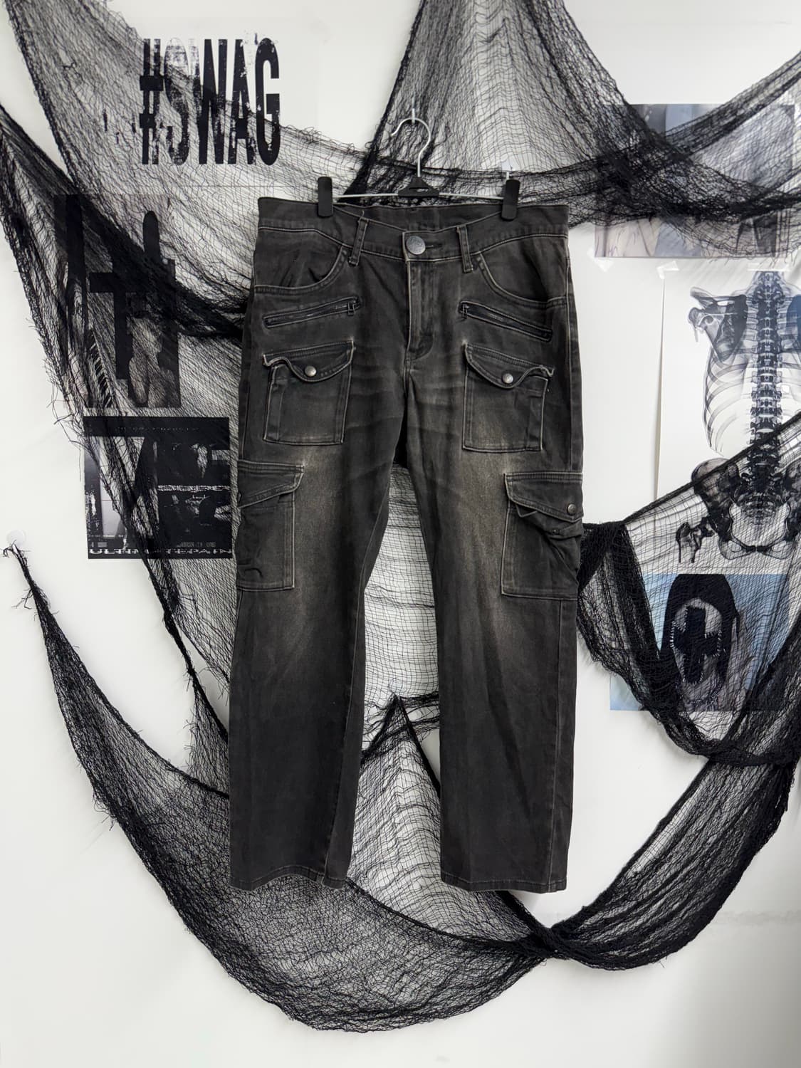 Lee back pocket buckle detail gray jeans 상품이미지3