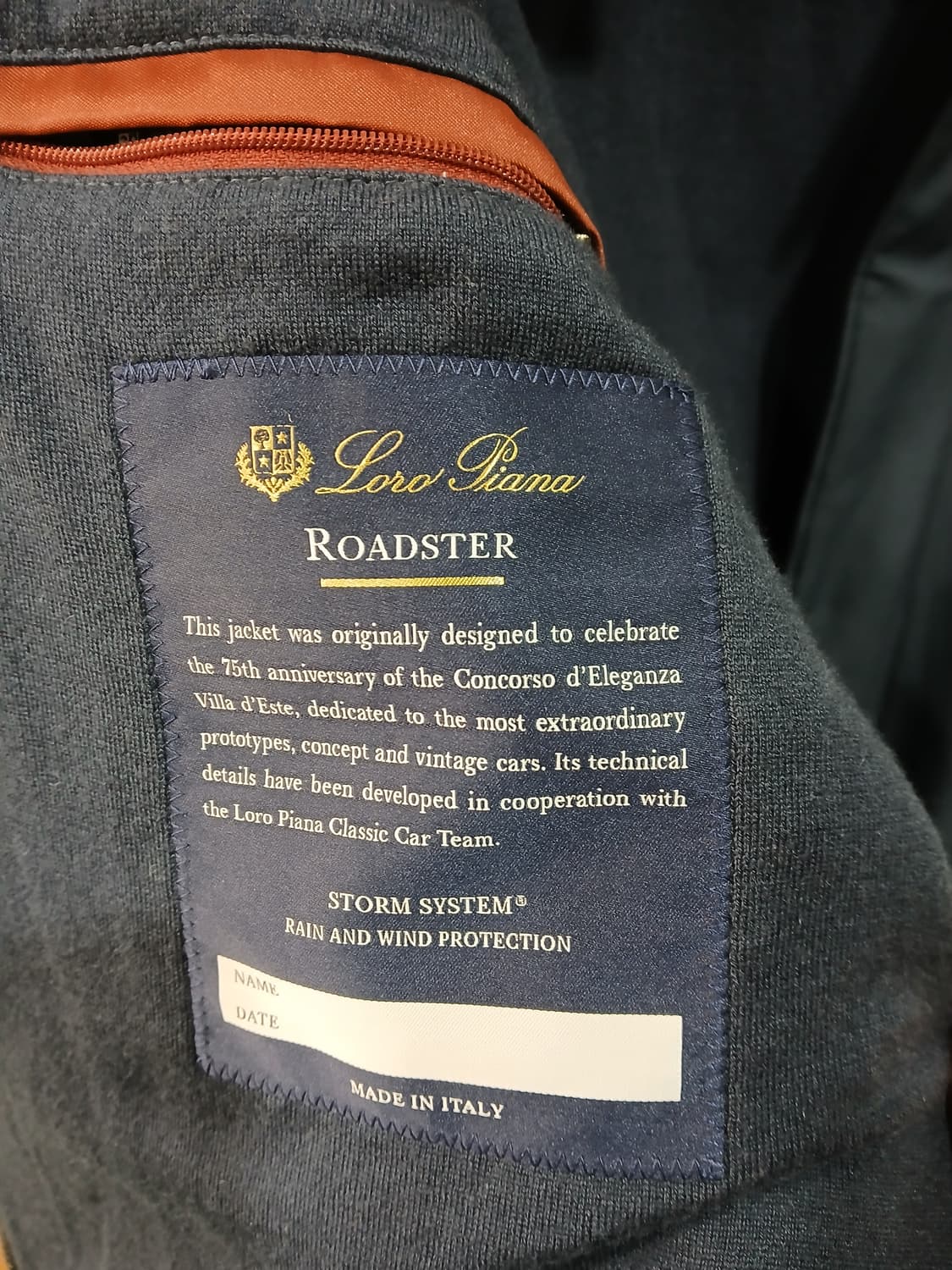 정품)로로피아나 로드스터 남성 고급 자켓L(안감캐시미어100,포인트염소가 상품이미지6
