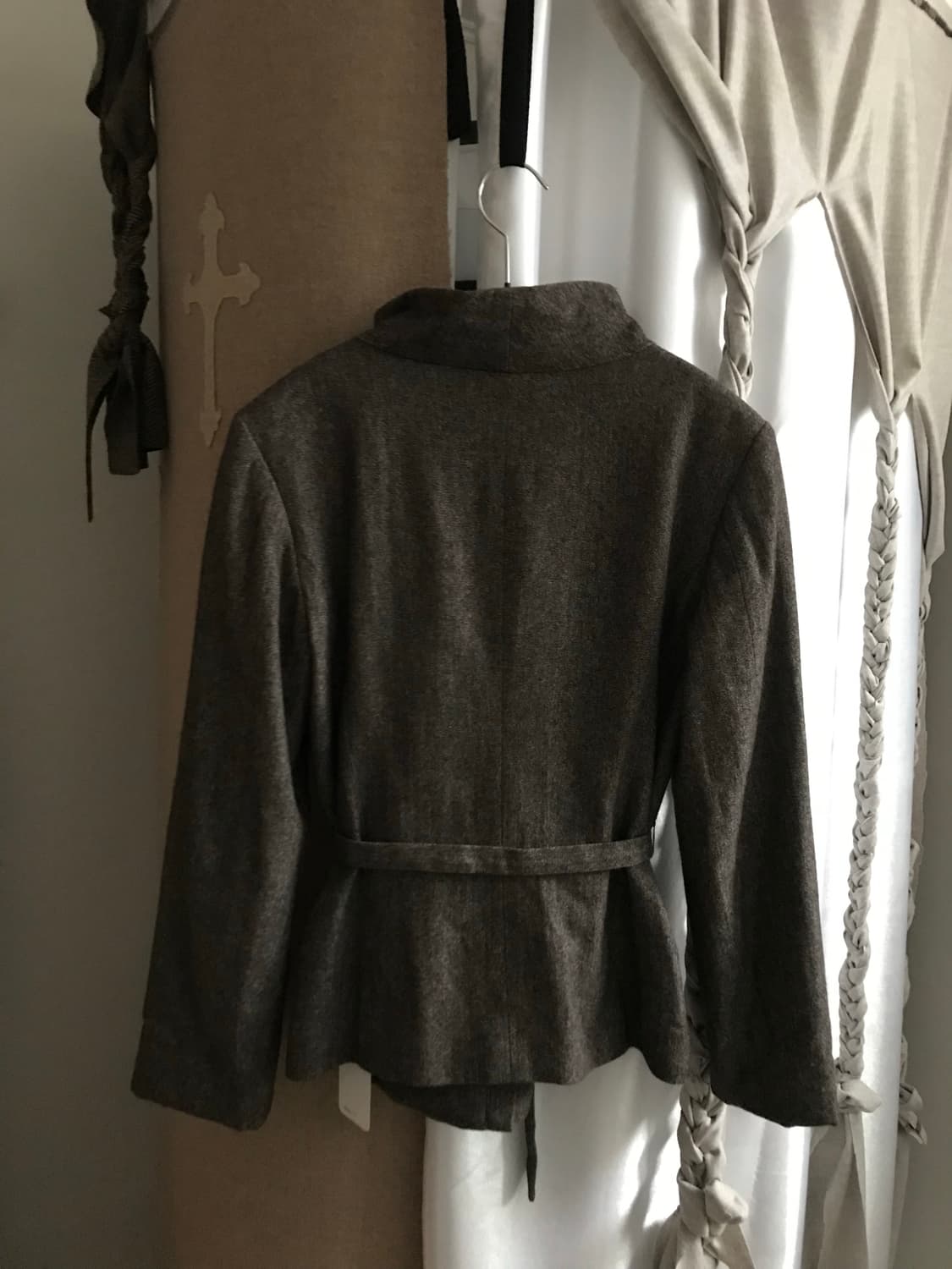 vintage high neck belt jacket 상품이미지7