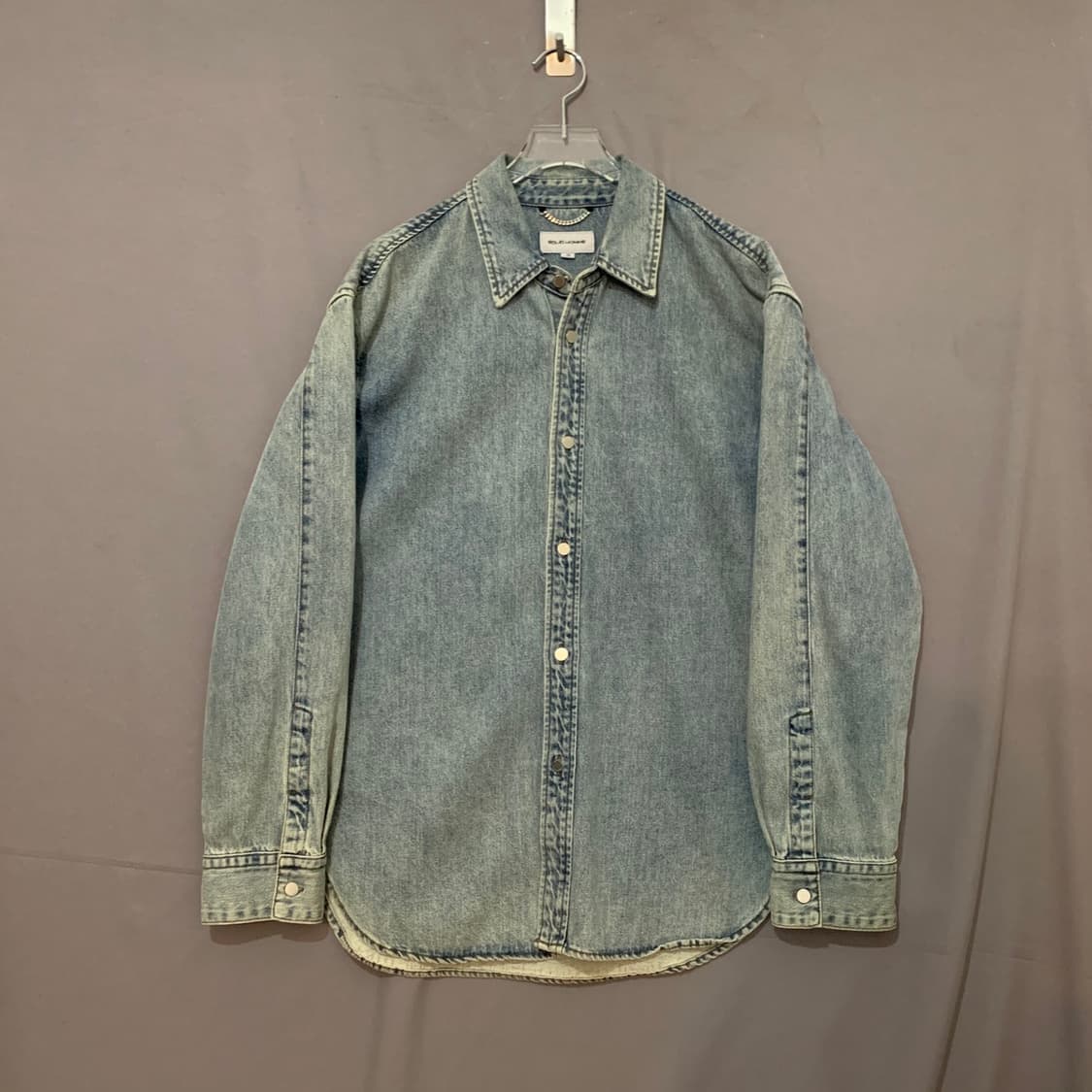 48 솔리드옴므 19 워싱 청남방 데님 셔츠 자켓 셔켓 상품이미지1
