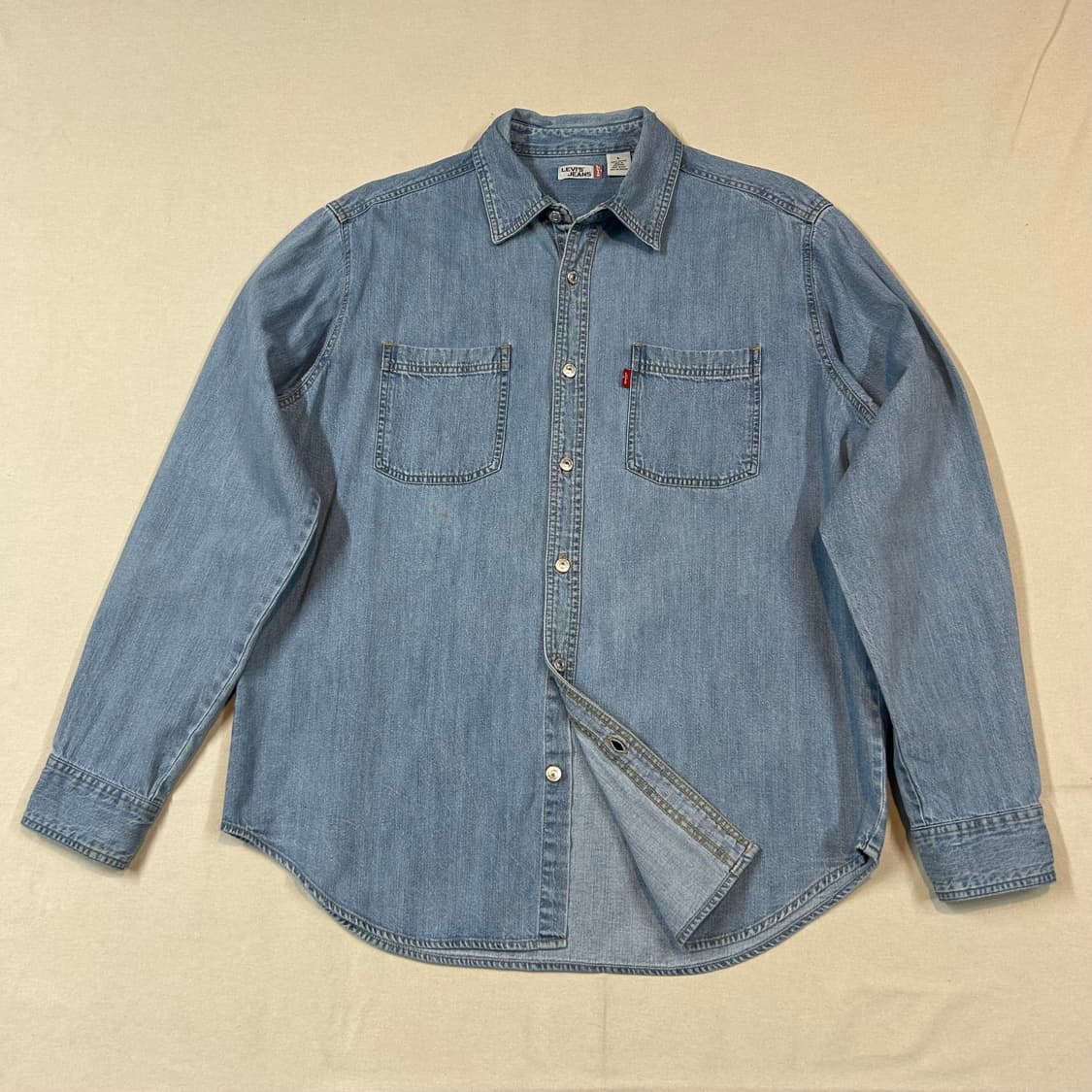 L) 리바이스 투포켓 워크 데님 셔츠 자켓 T버튼 타입 상품이미지1