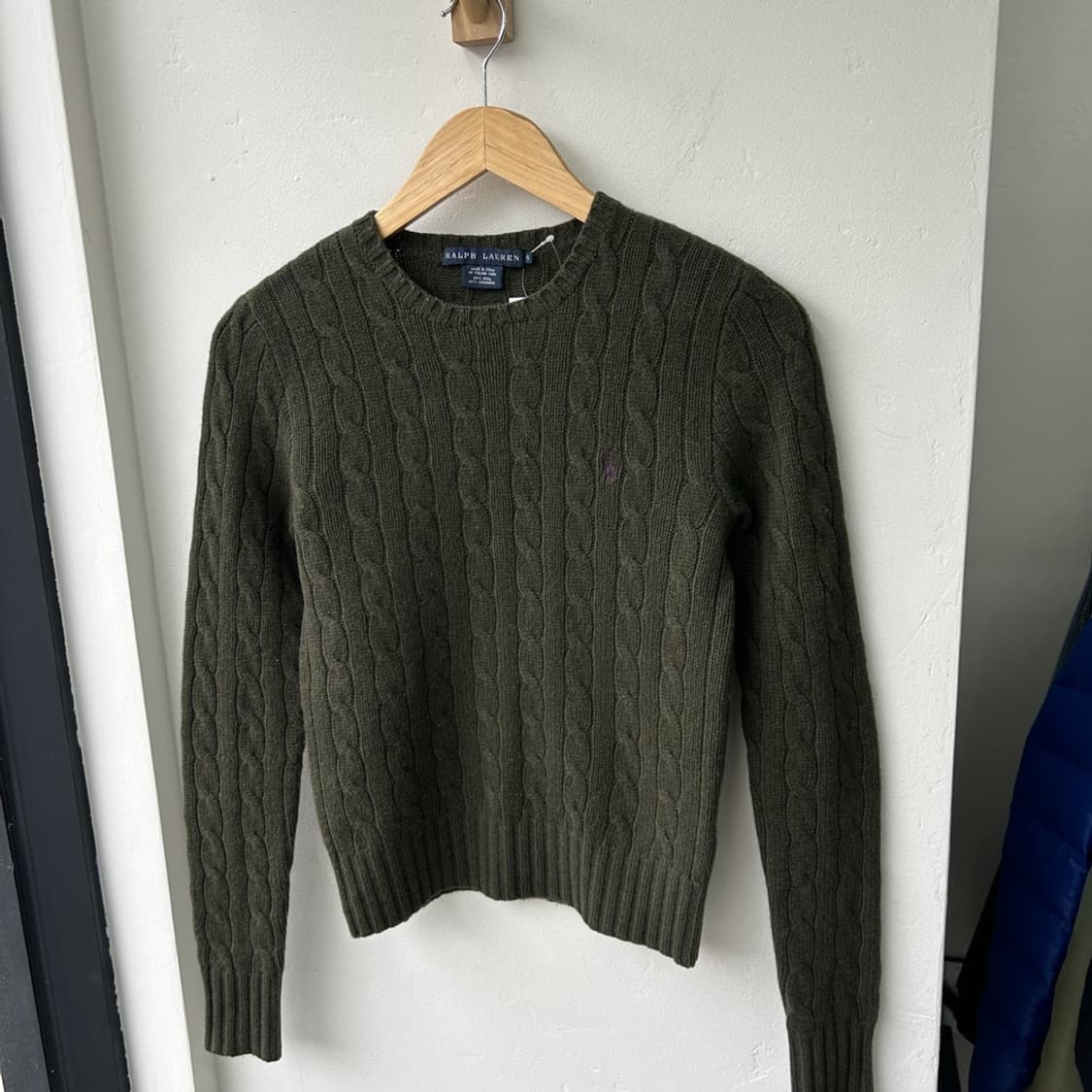 15957 - 폴로 랄프로렌 카키 케이블 울 니트 (울 80% 캐시미어  상품이미지2