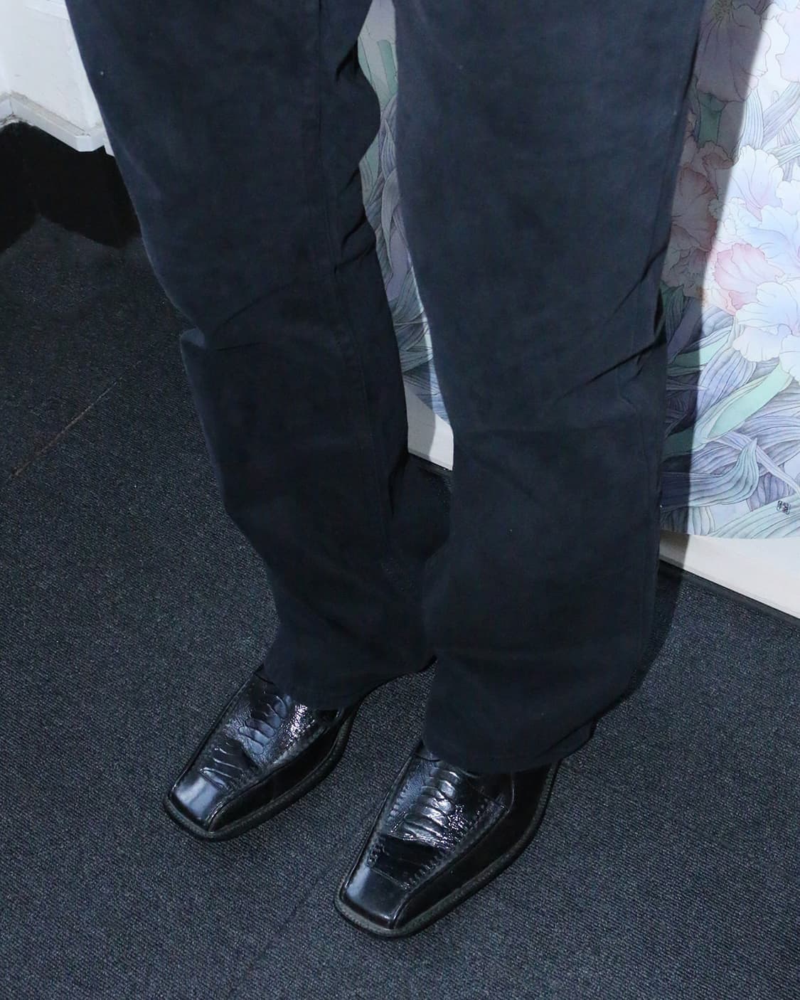 빈티지 블랙 레더 드레스 슈즈 상품이미지2