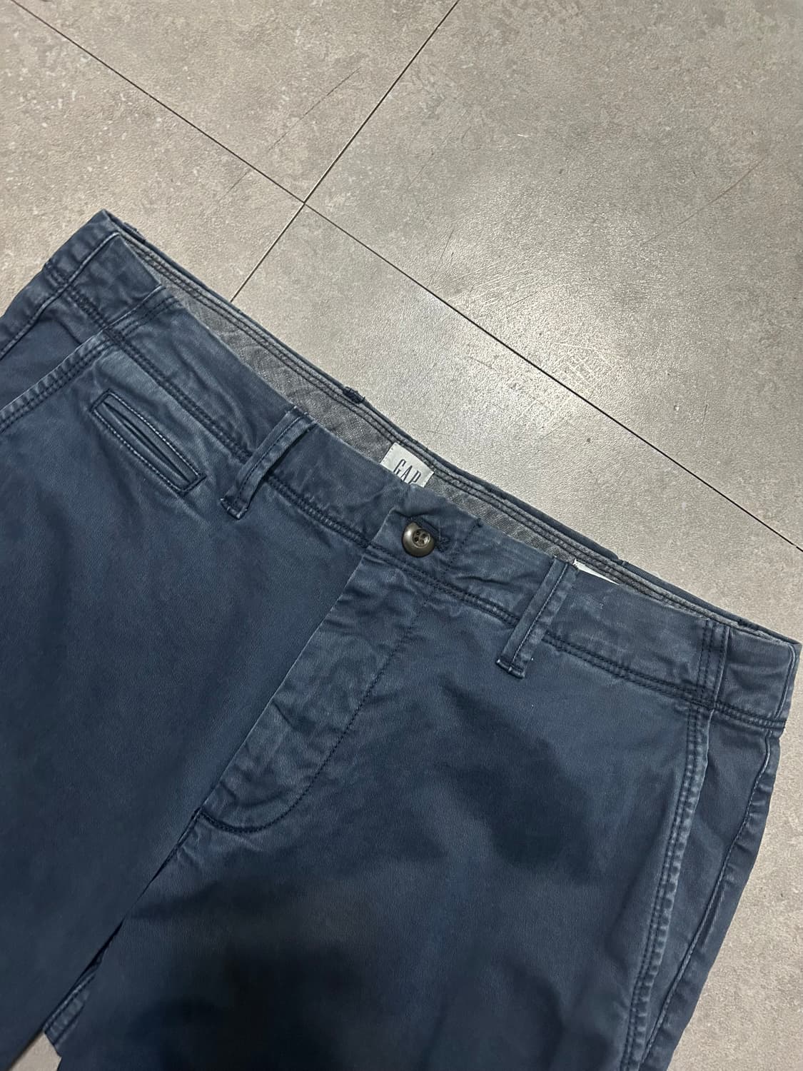 00s  GAP [갭] 빈티지 네이비 치노 코튼  팬츠  32인치    상품이미지2