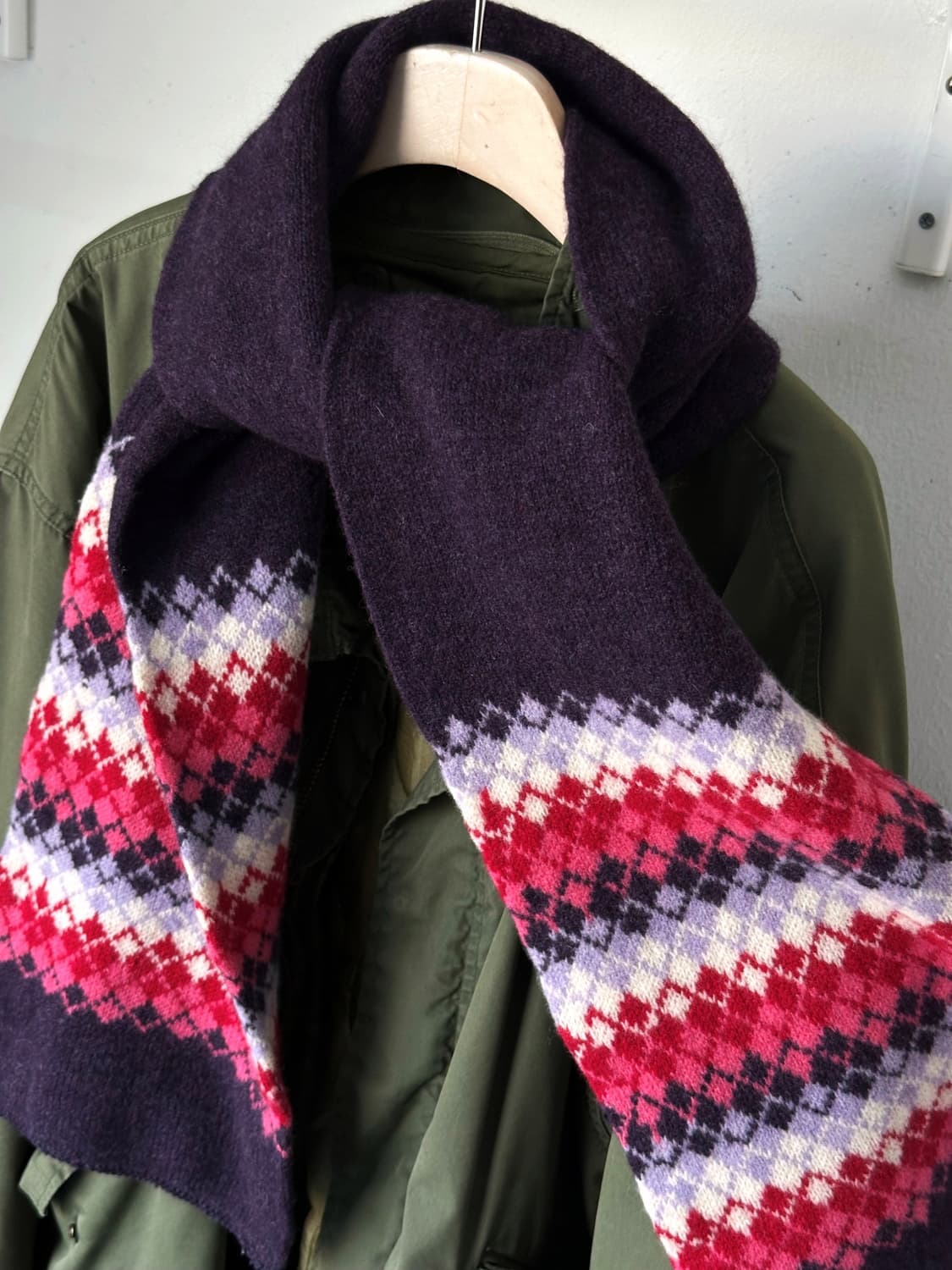 Middle gauge mild wool knit muffler 상품이미지7