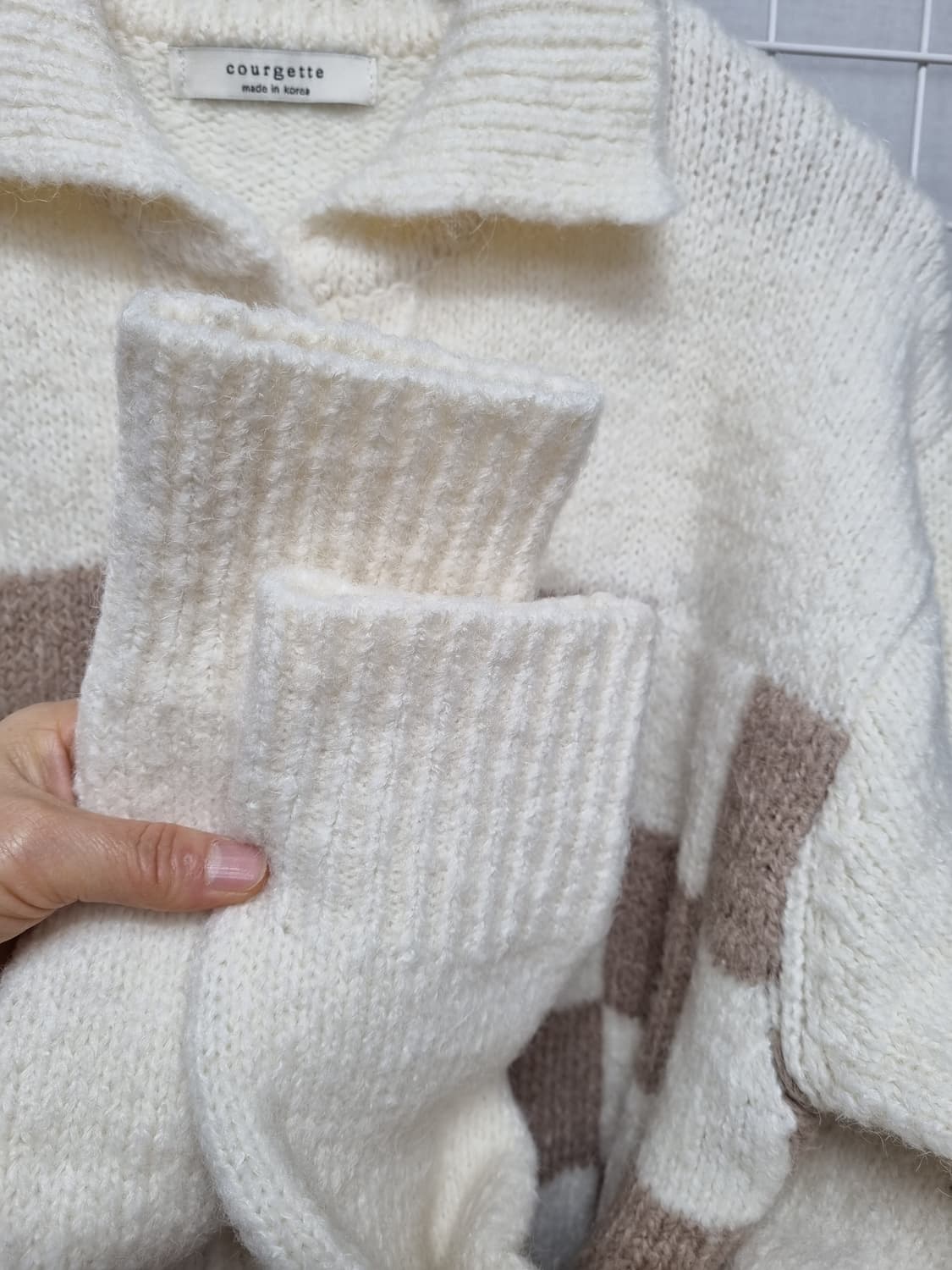 (택포) 코젯 카라 니트가디건 (새상품급) 상품이미지3