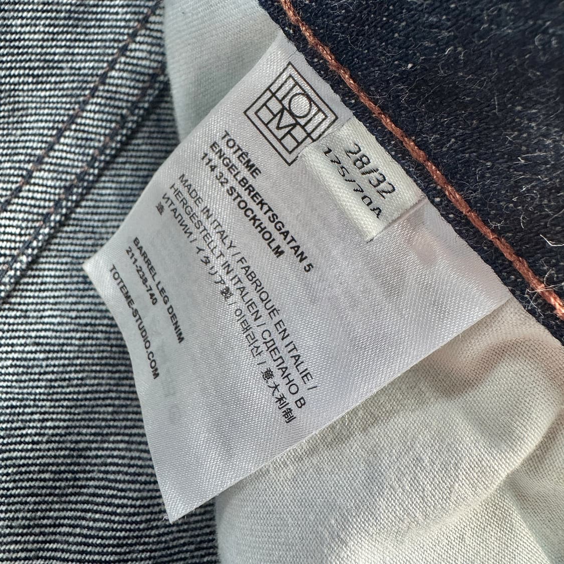 토템 배럴 레그 인디고 데님 진 상품이미지4