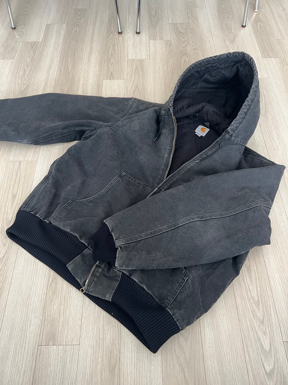 (L)칼하트 J130 BLK 블랙 빈티지 액티브 자켓 상품이미지7