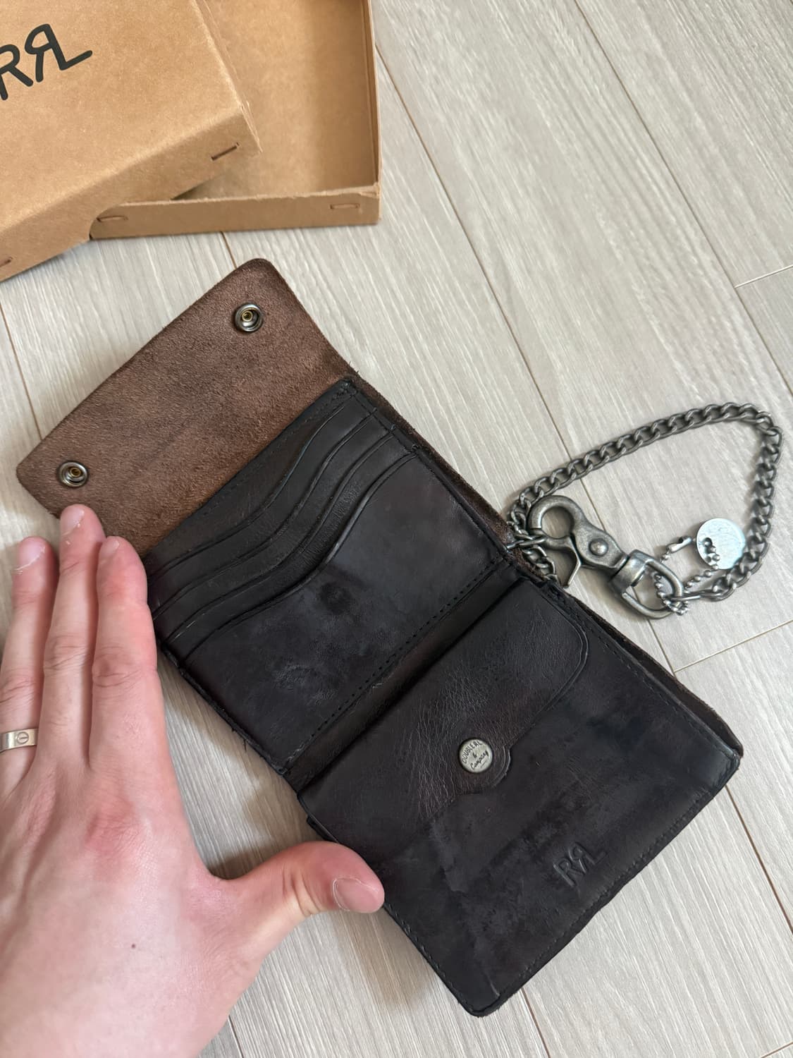 rrl 더블알엘 콘초 레더 체인 지갑 상품이미지3