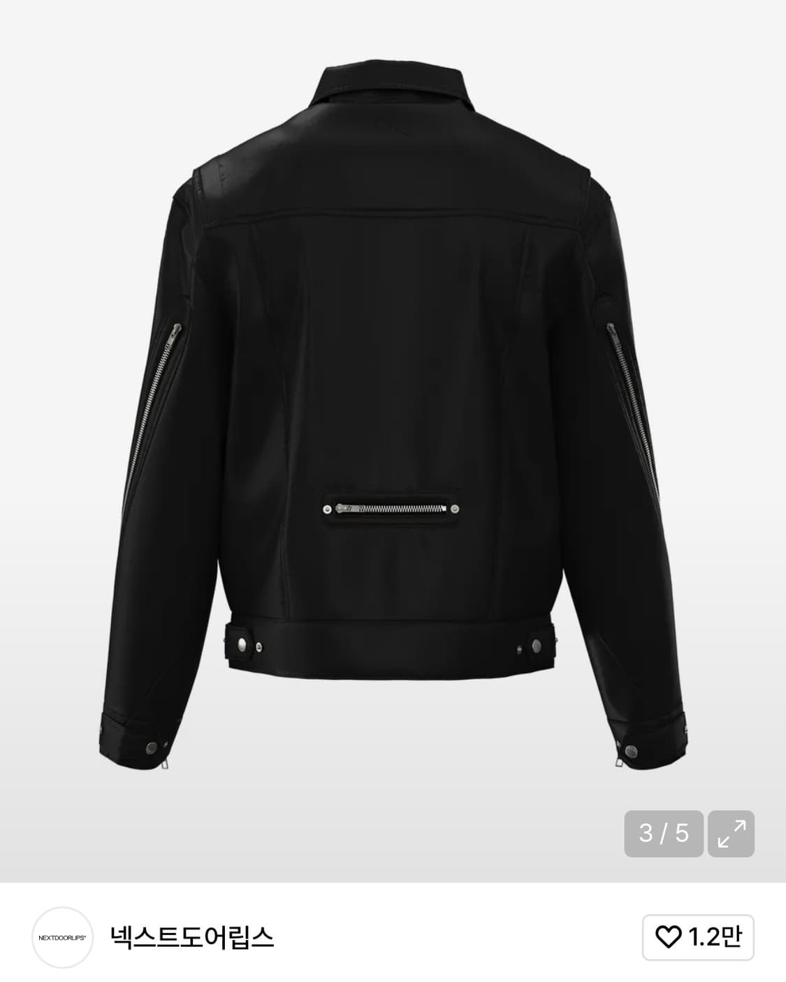 ZIPPER TRUCKER JACKET NYLON BLACK 상품이미지3