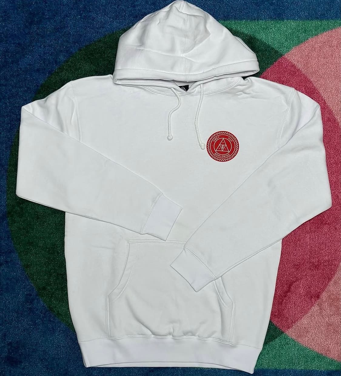 HUF x OBEY RAT RACE Hoodie (White)  상품이미지1