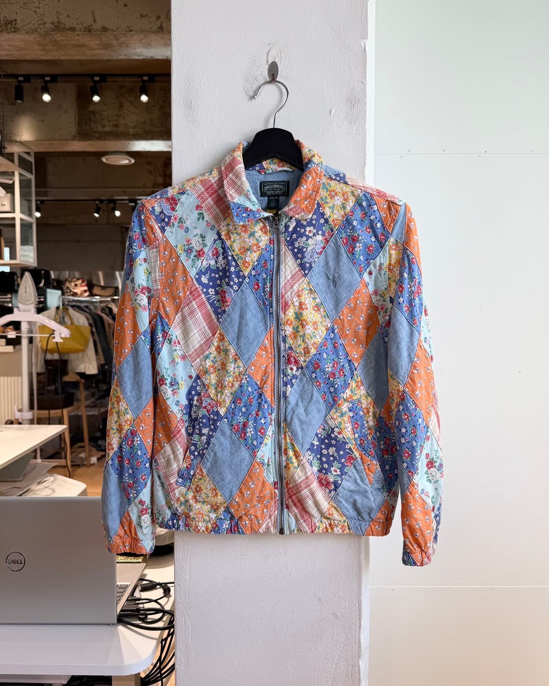 폴로 컨트리 멀티컬러 패치워크 플로럴 코튼 자켓 상품이미지1