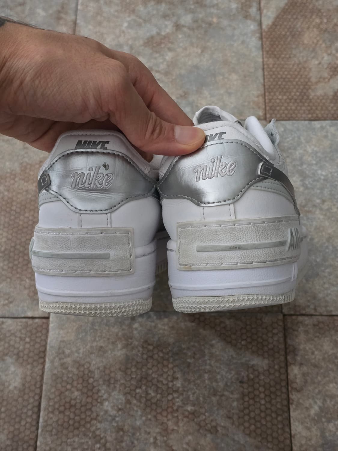 (225)나이키 에어포스 1 쉐도우 화이트 실버 상품이미지9