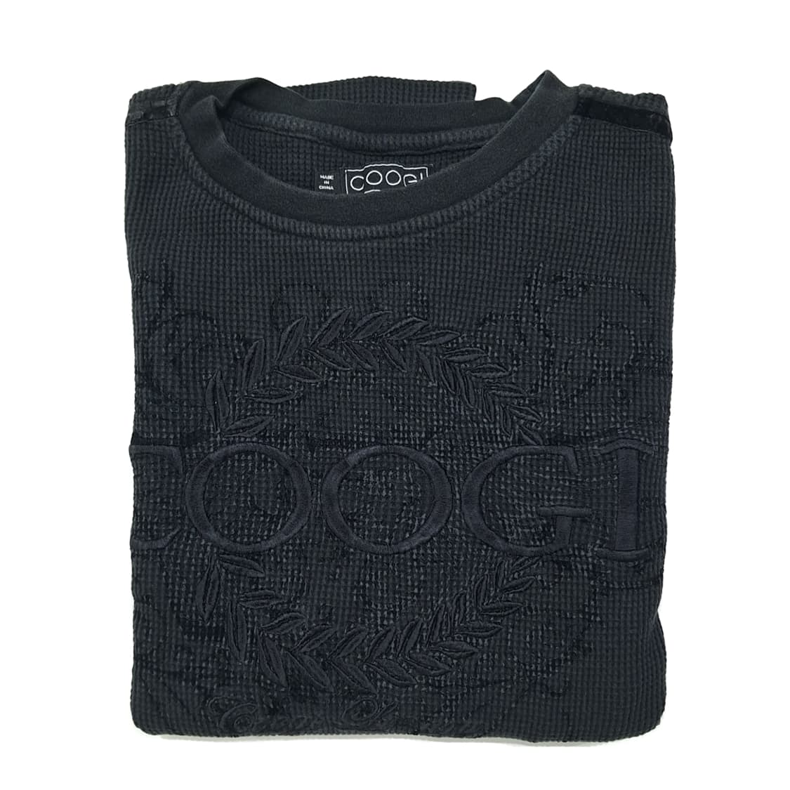 CL321 L 쿠지 00s 코튼 와플벨벳 차콜그레이 니트스웨터 상품이미지7